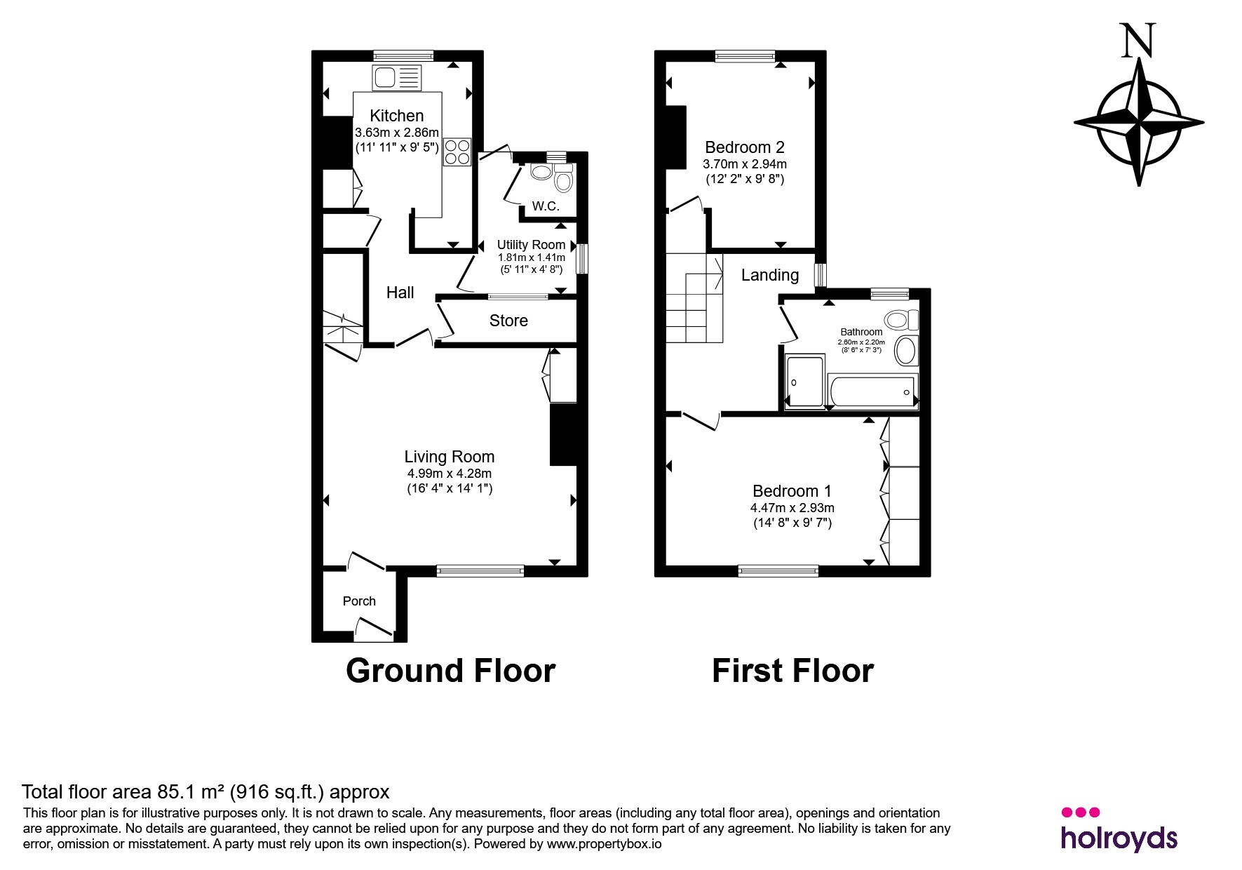 16, Exley Head, Keighley floorplan