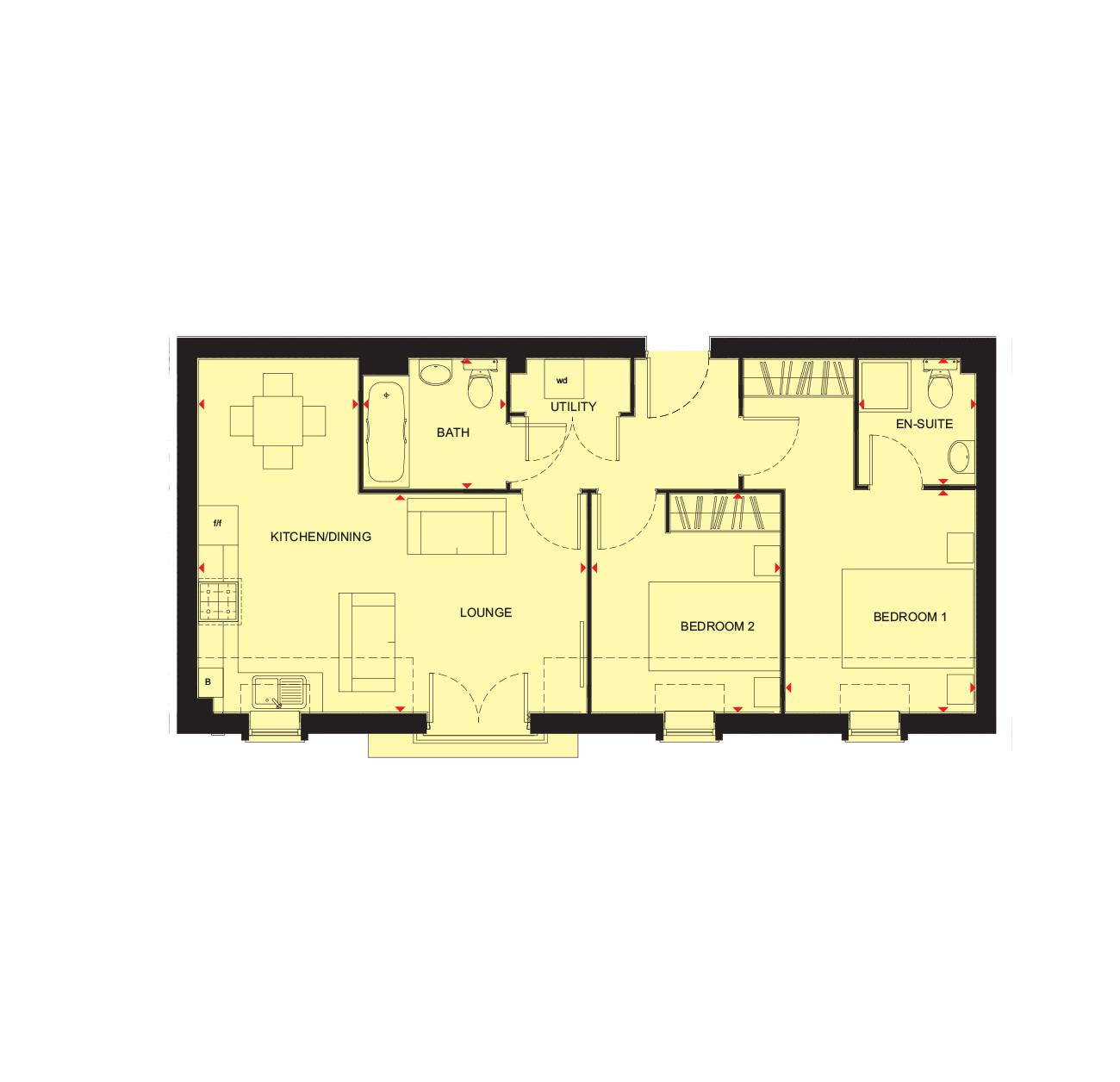 2 Bedrooms Flat for sale in 