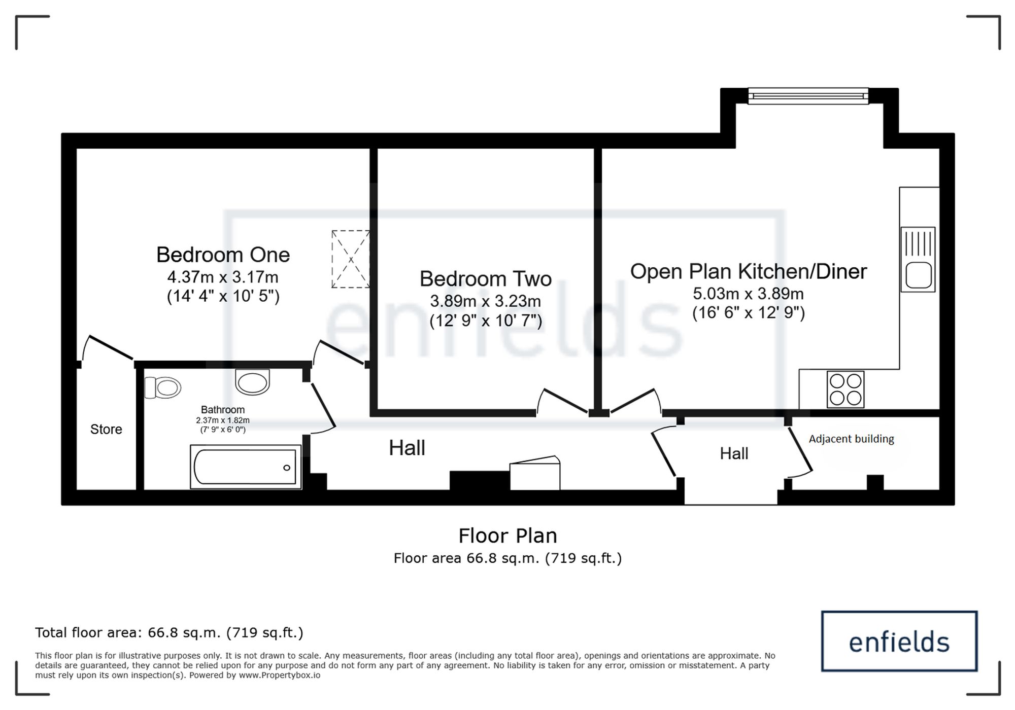 Flat 26, Hampton House, Southampton floorplan