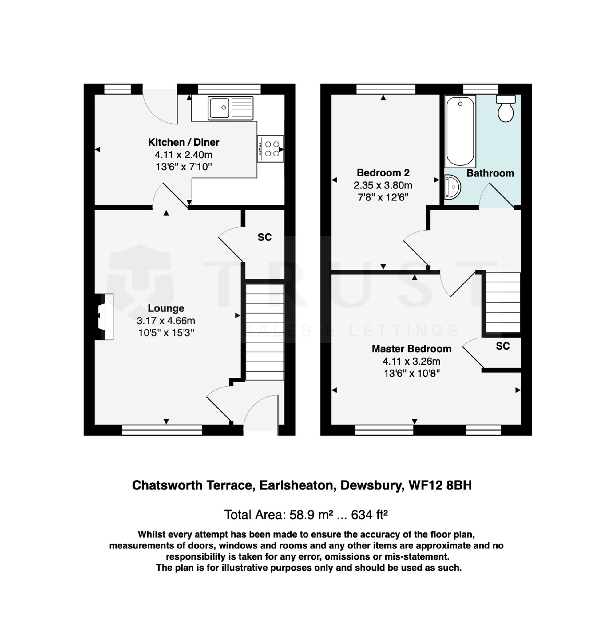 38 Chatsworth Terrace, Dewsbury floorplan