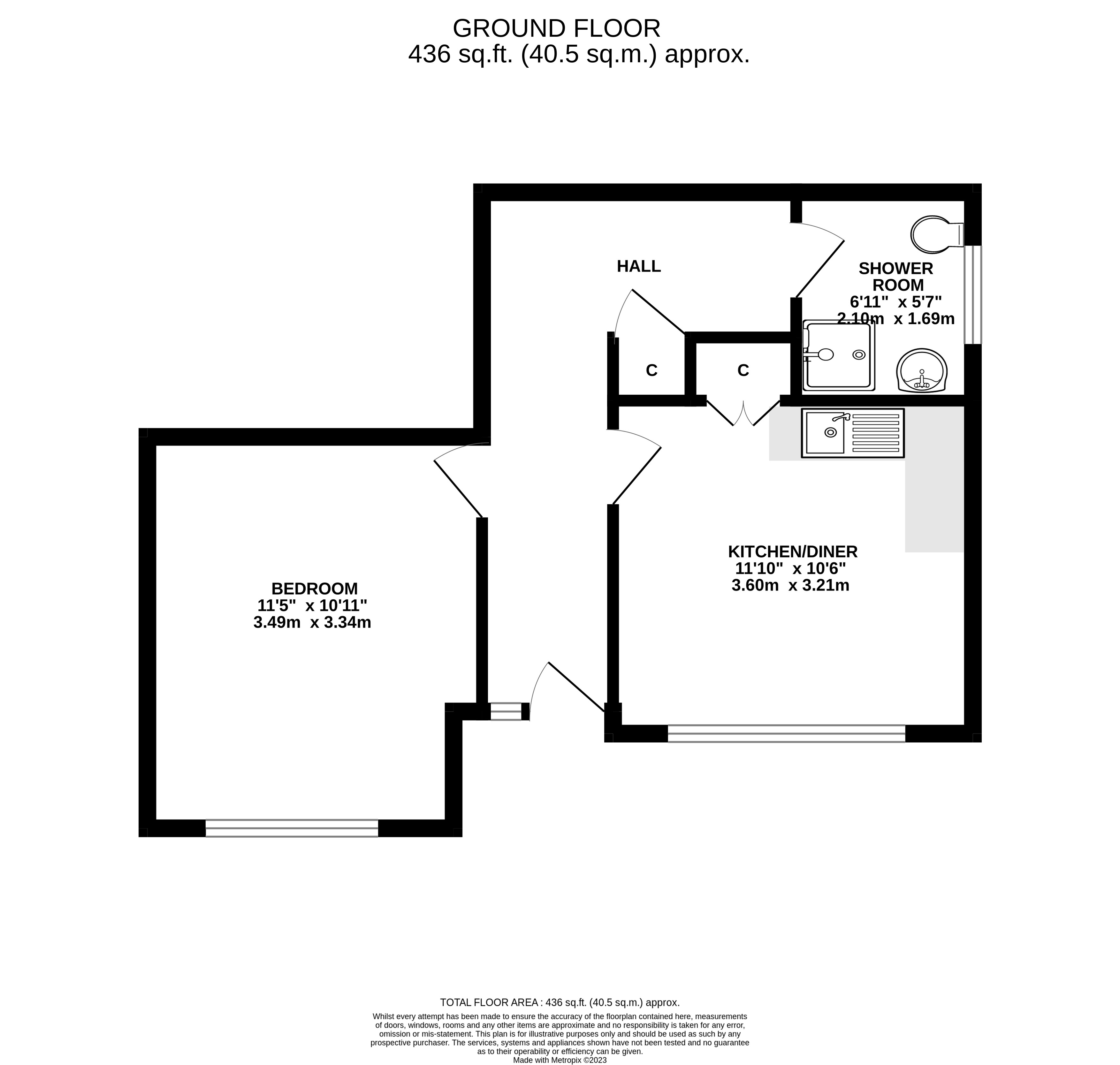 6 South Lawn Close, Locking, Weston s Mare floorplan