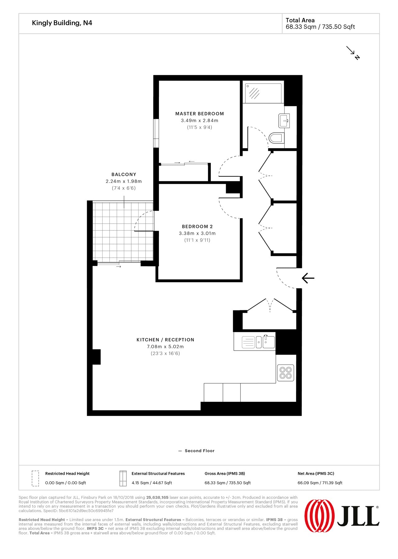 2 Bedrooms Flat to rent in Kingly Building, 18 Woodberry Down, London N4