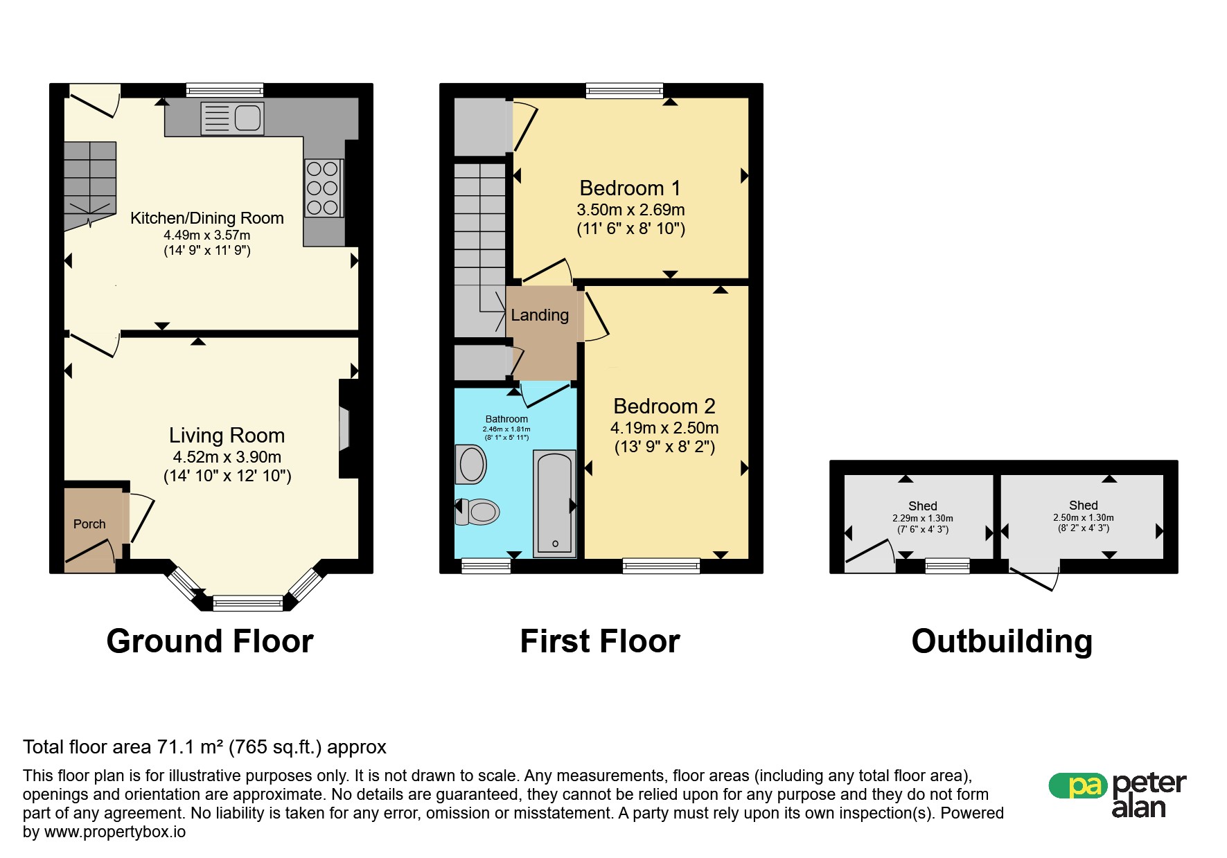 Gwenyn Bach, The Rhyd, Tredegar floorplan