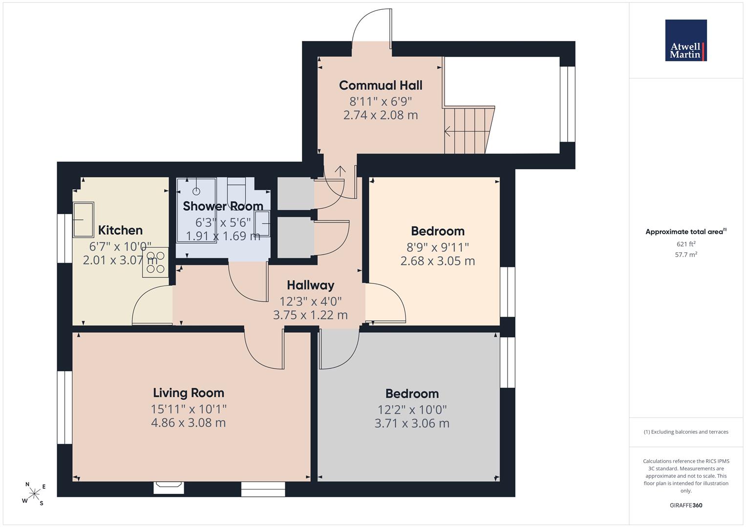 Flat 46, Clift House, Langley Road, Chippenham floorplan