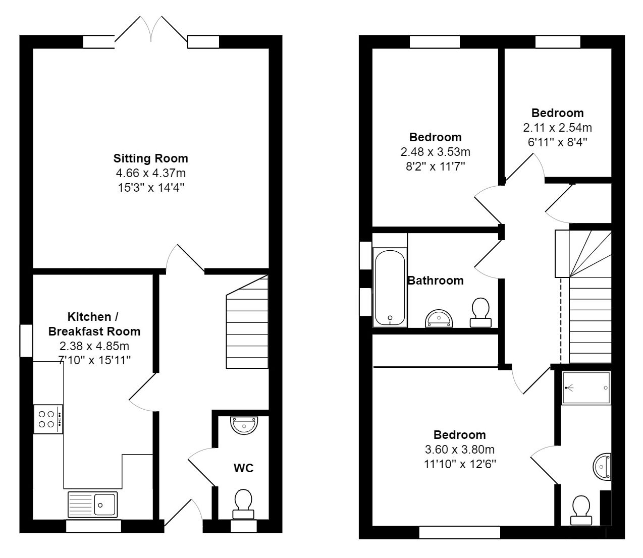 3, The Moorings, Upper Beeding floorplan