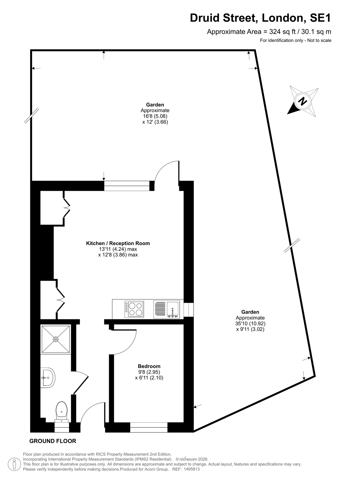 277, Arnold Estate, London floorplan