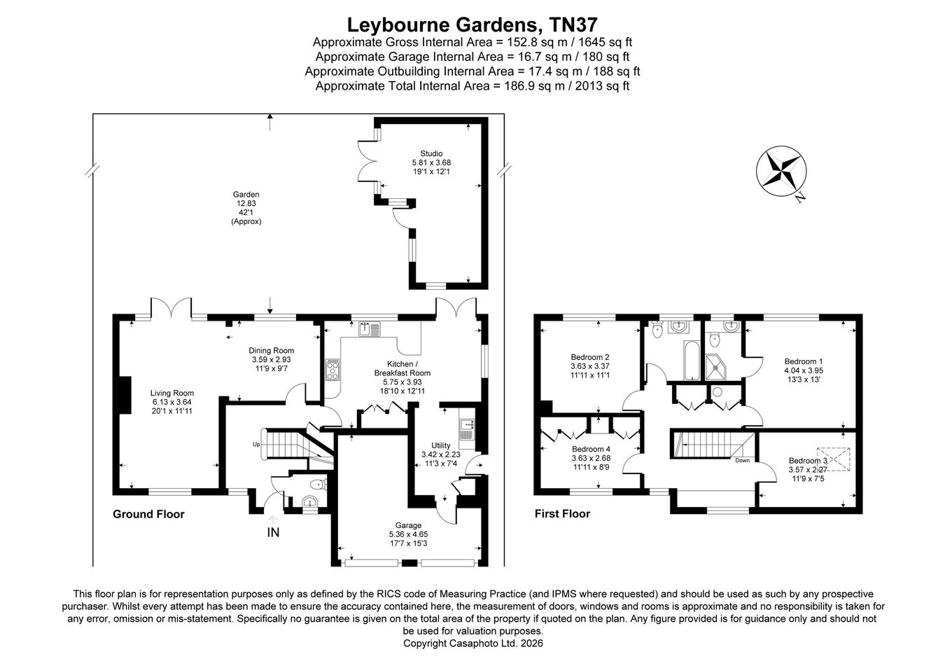 7, Leybourne Gardens, St Leonards-on-Sea floorplan