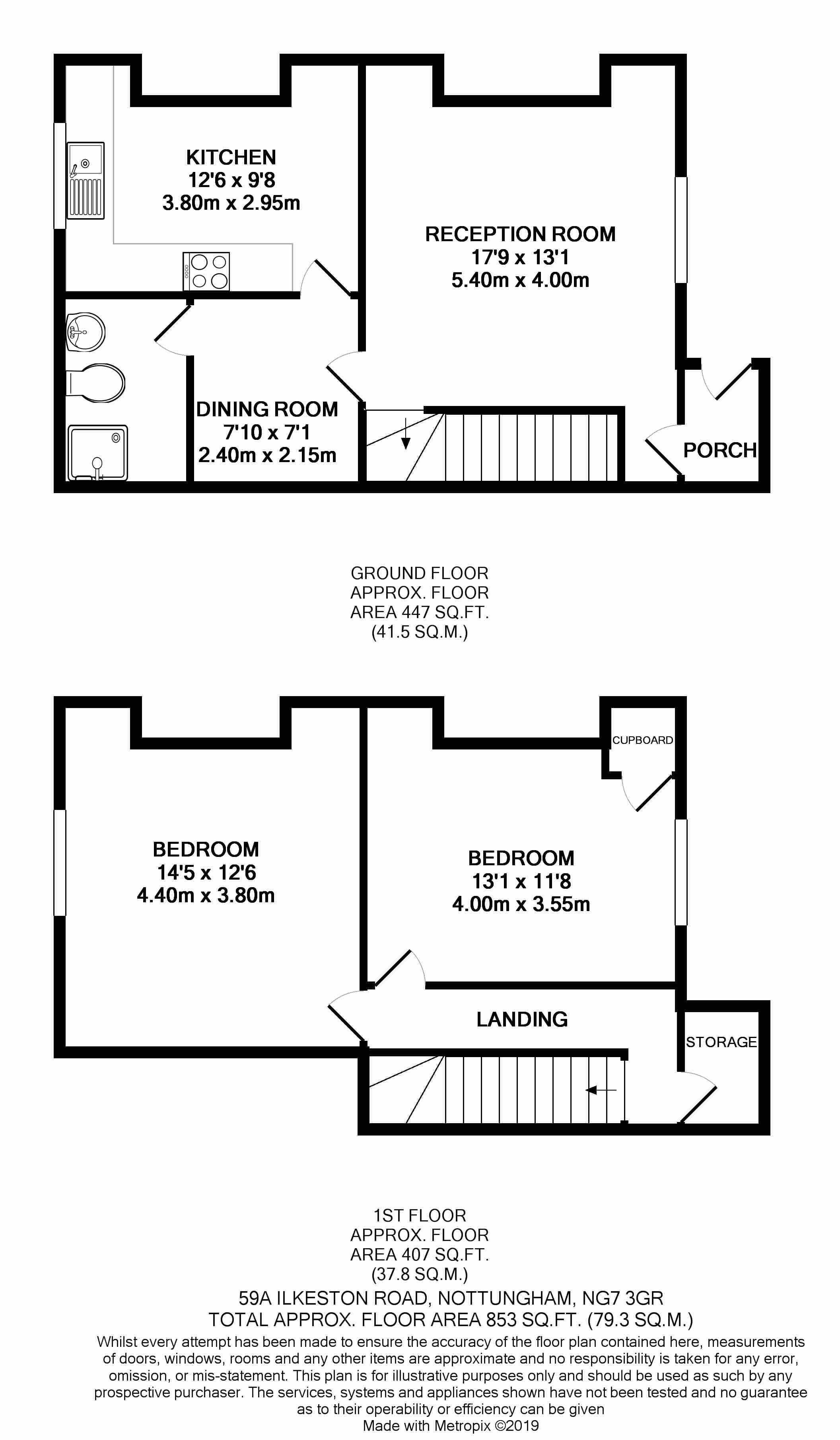 59A, Ilkeston Road, Lenton, Nottingham floorplan