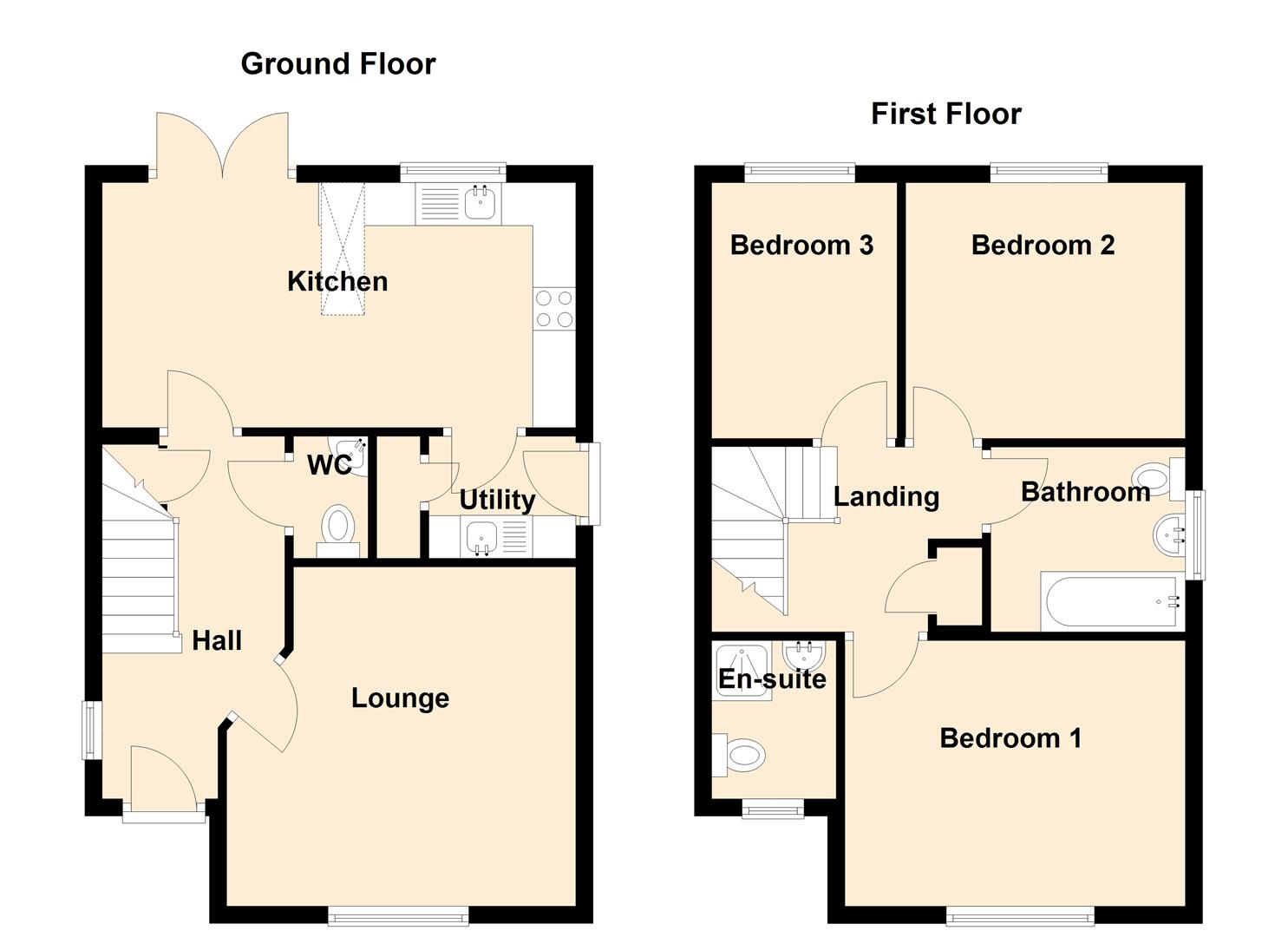 10,, Ffordd Y Glowyr, Kidwelly floorplan