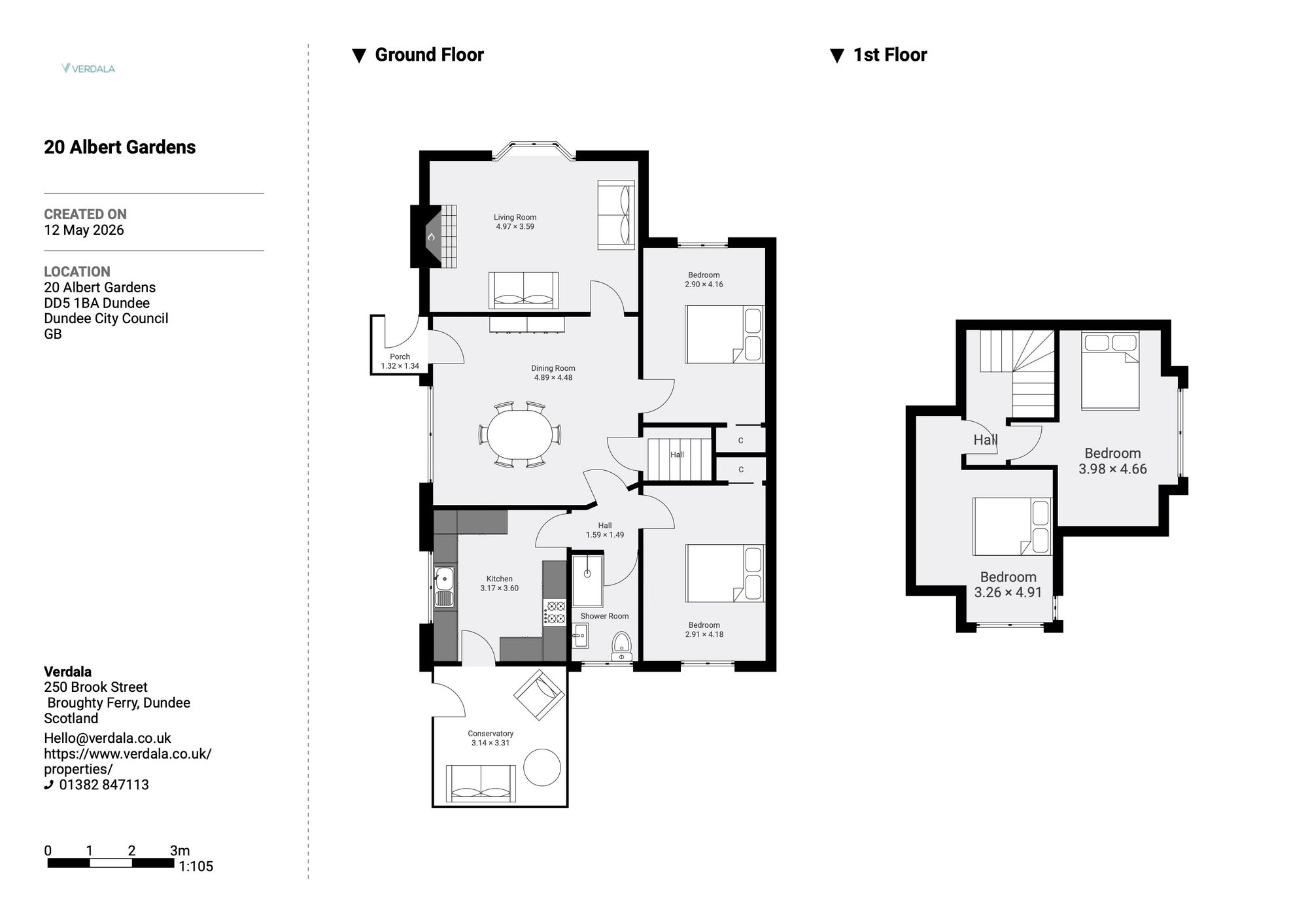 20 Albert Gardens, Dundee floorplan