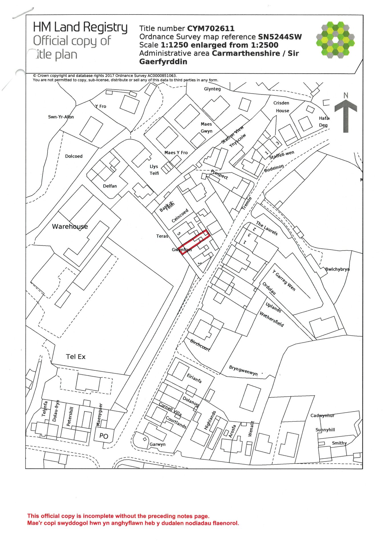3, Gwynfryn Terrace, Llanybydder floorplan