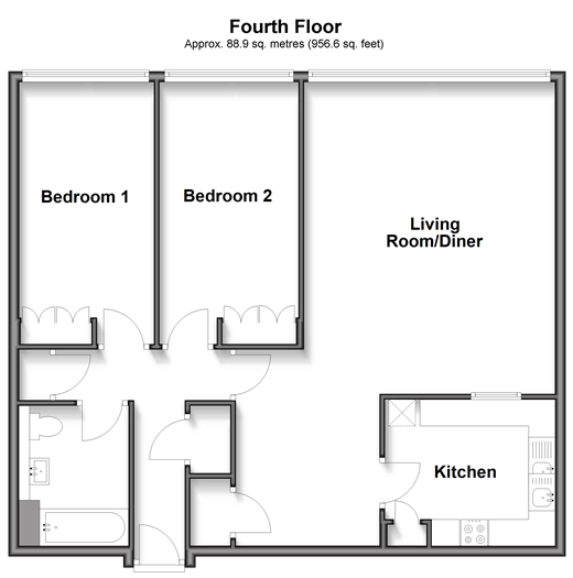 West Terrace, Folkestone floorplan