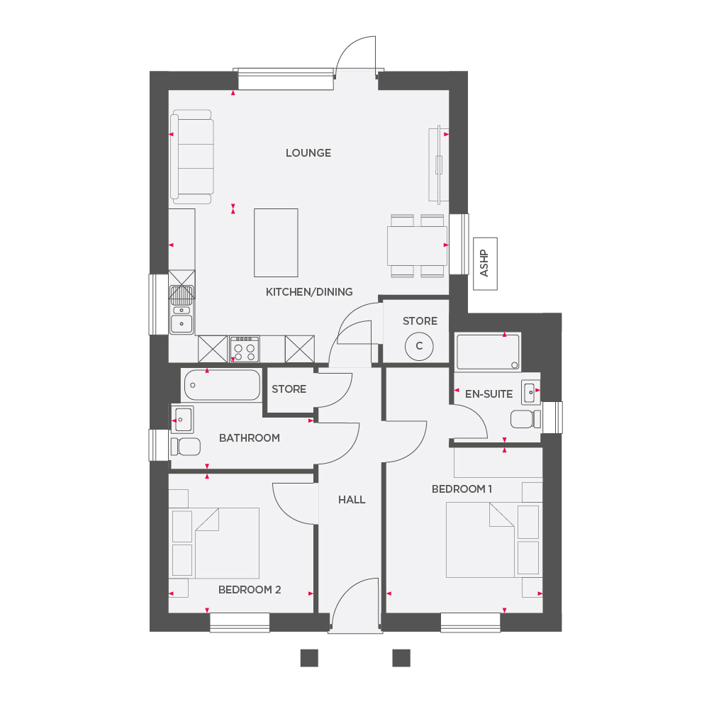 The Oss, Buttercup View, Whitchurch floorplan
