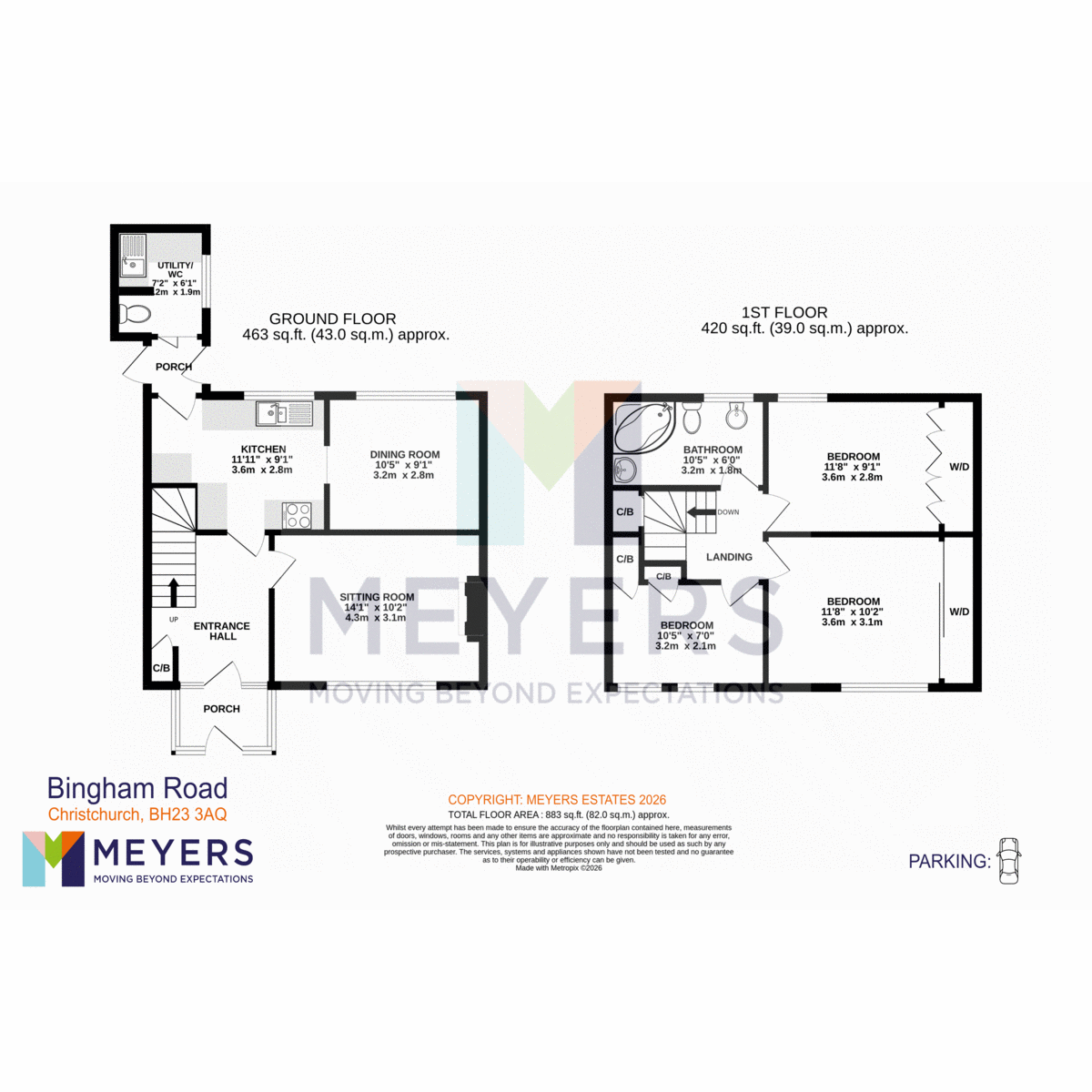 36, Bingham Road, Christchurch floorplan