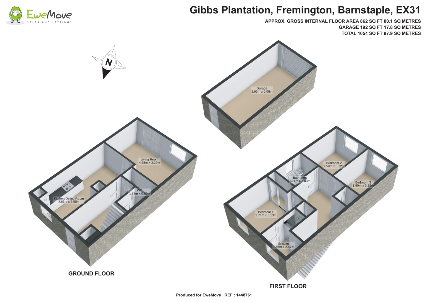 1, Gibbs Plantation, Barnstaple floorplan