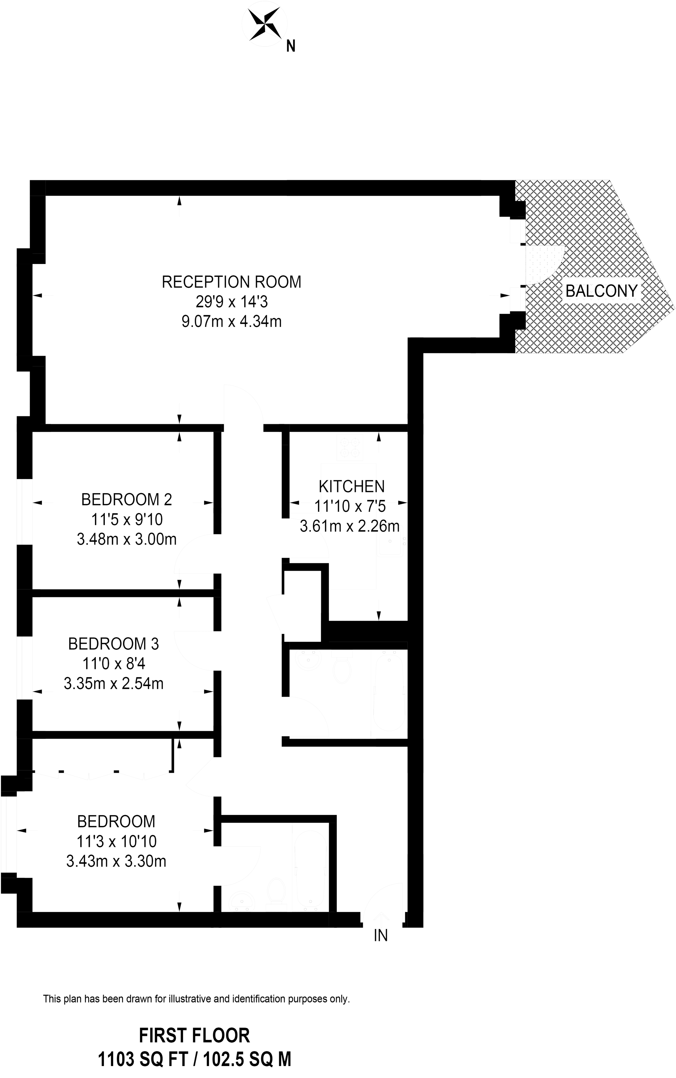 Hampton Court, Rotherhithe floorplan