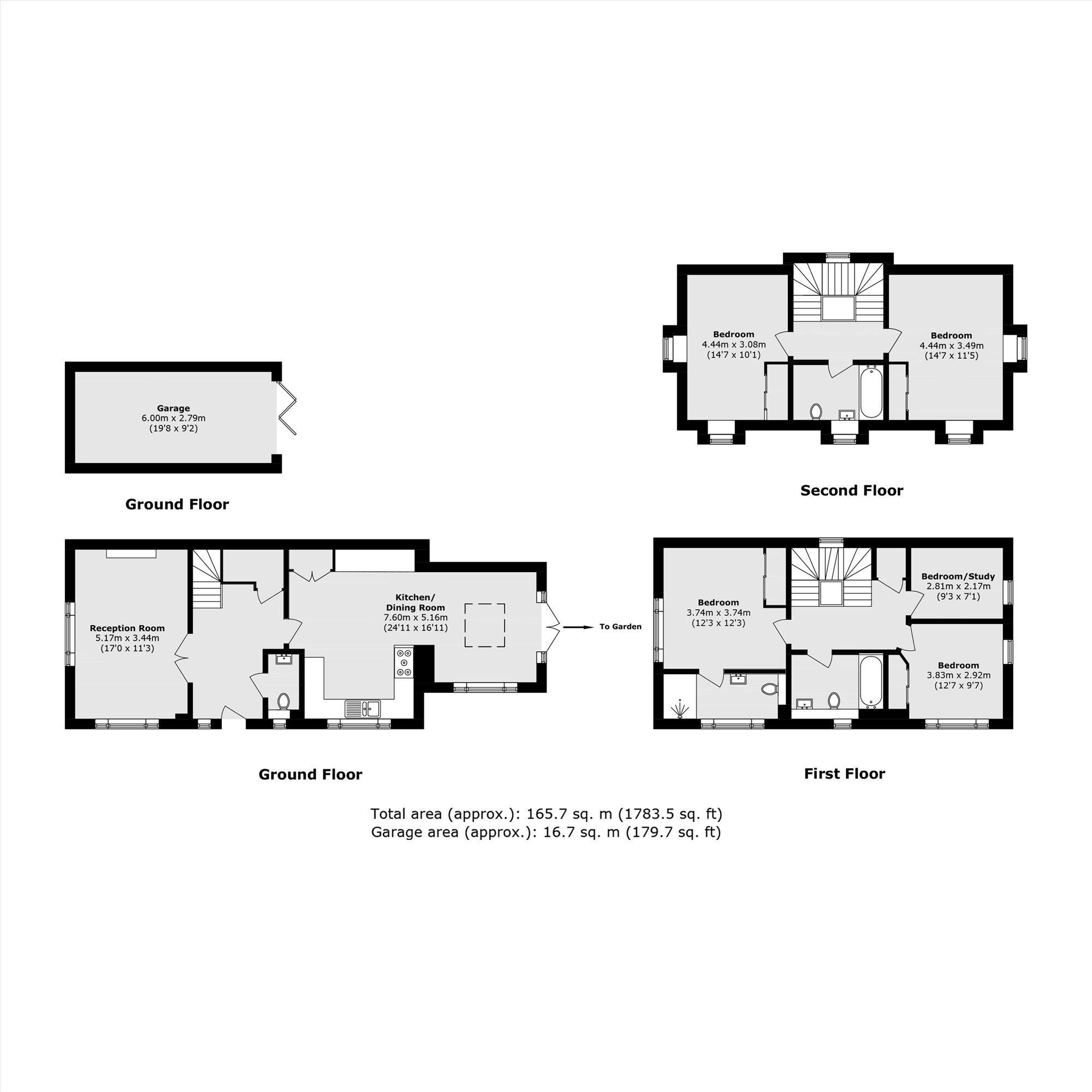 1, Lincoln Grove, Weybridge floorplan