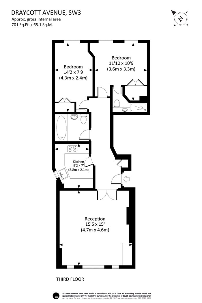 2 Bedrooms Flat to rent in Draycott Avenue, Chelsea SW3