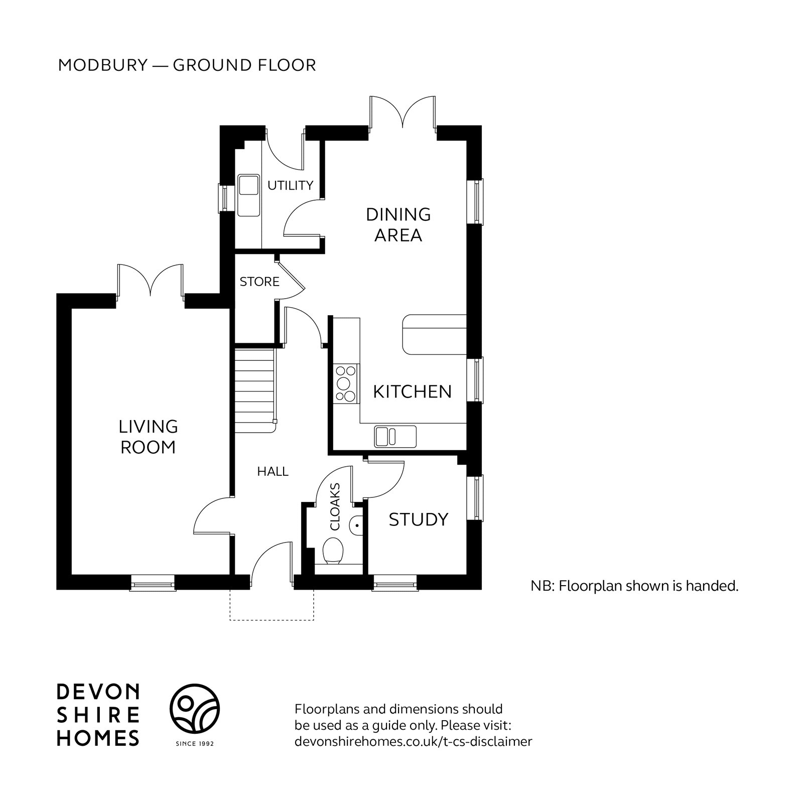 Plot 1, The Modbury, The Grange,, 3, Lacey Avenue, Bideford floorplan