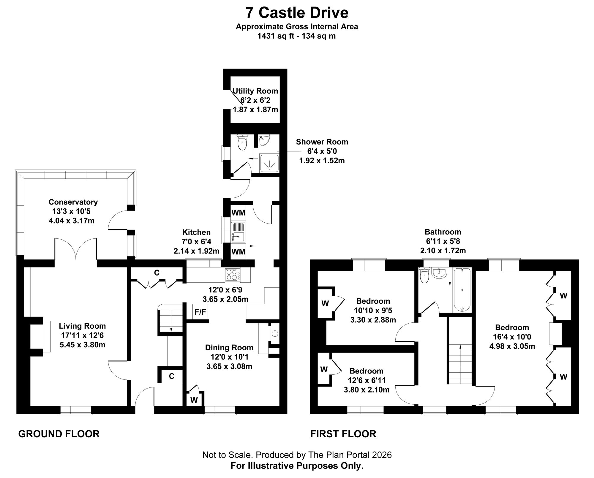 7 Castle Drive, Hexham floorplan