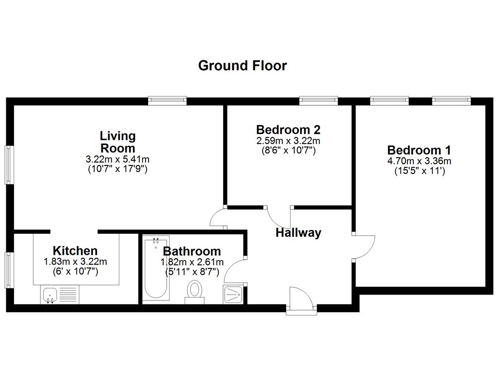 2 Bedrooms Flat to rent in Grange Crescent, Dartford DA2