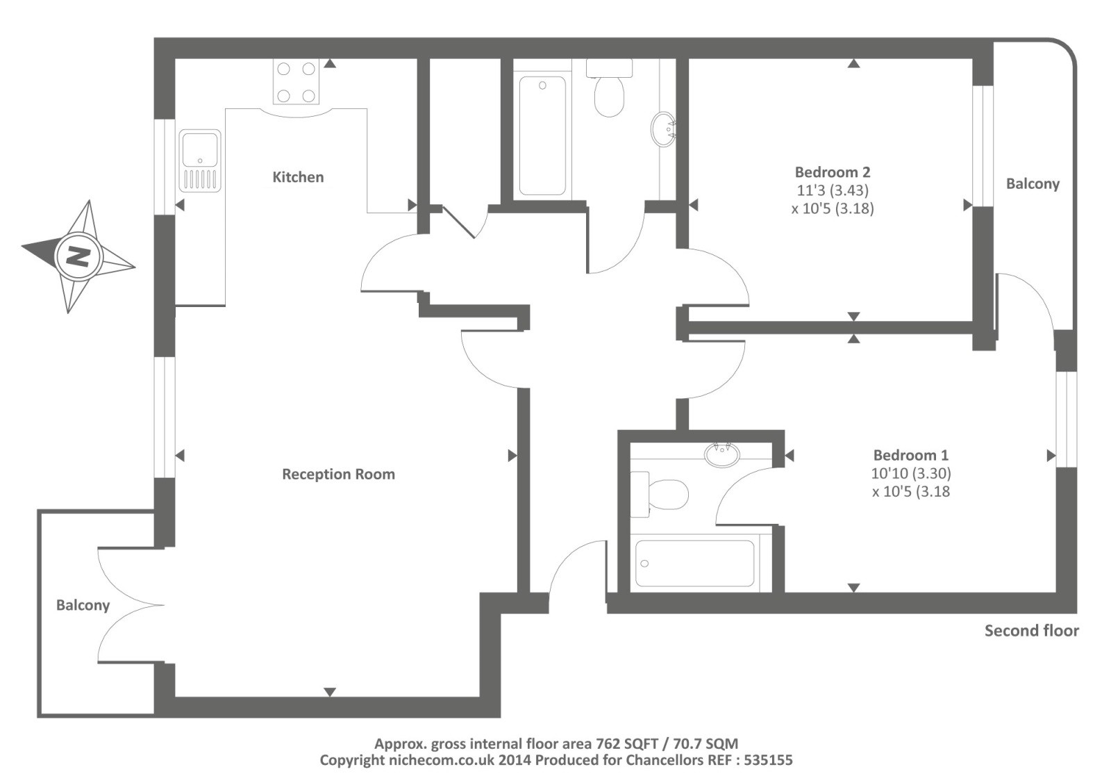 Flat 37 Kings Oak Court, 37, Queens Road, Reading floorplan