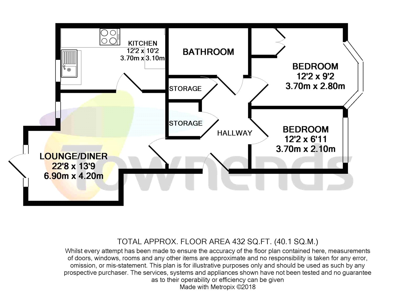 2 Bedrooms Flat to rent in Edward House, Old School Close, Guildford, Surrey GU1