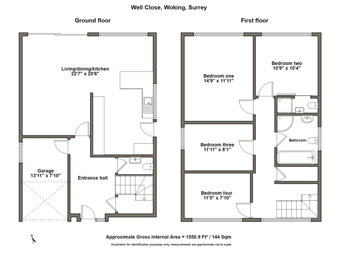 22, Well Close, Surrey floorplan