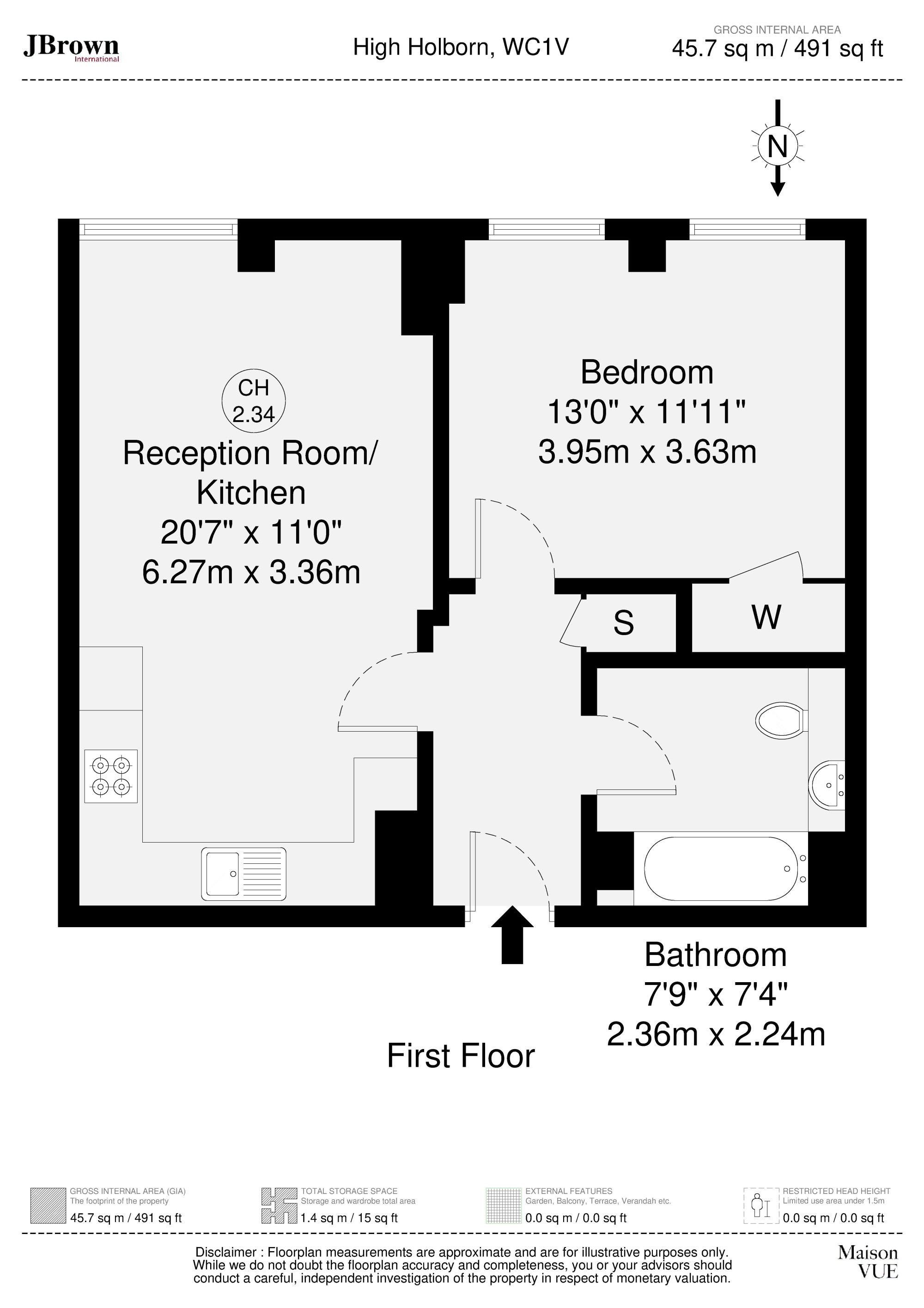 522, 7 High Holborn, London floorplan