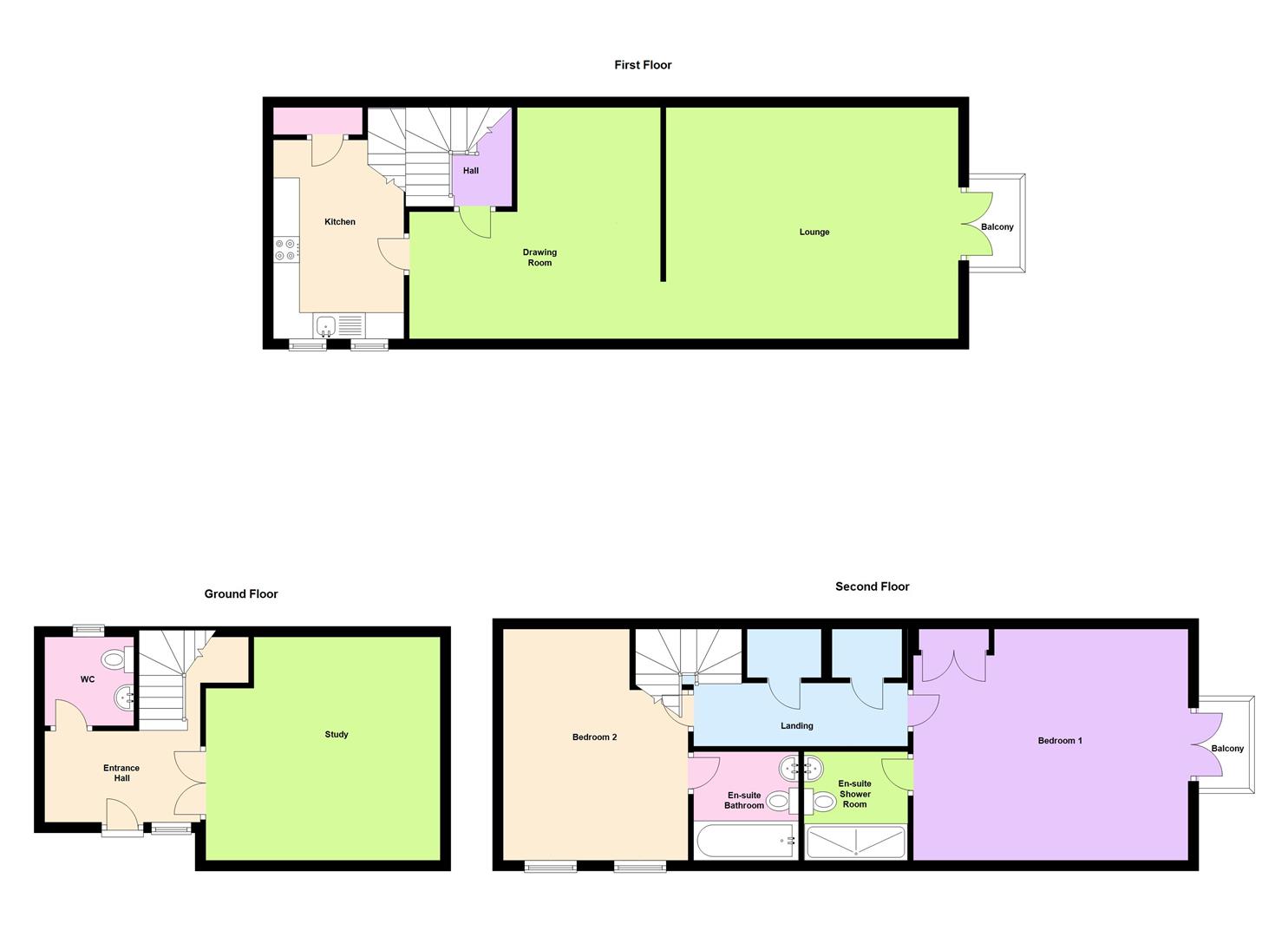 2 Bedrooms Terraced house for sale in Chandlers Wharf, St. Neots PE19