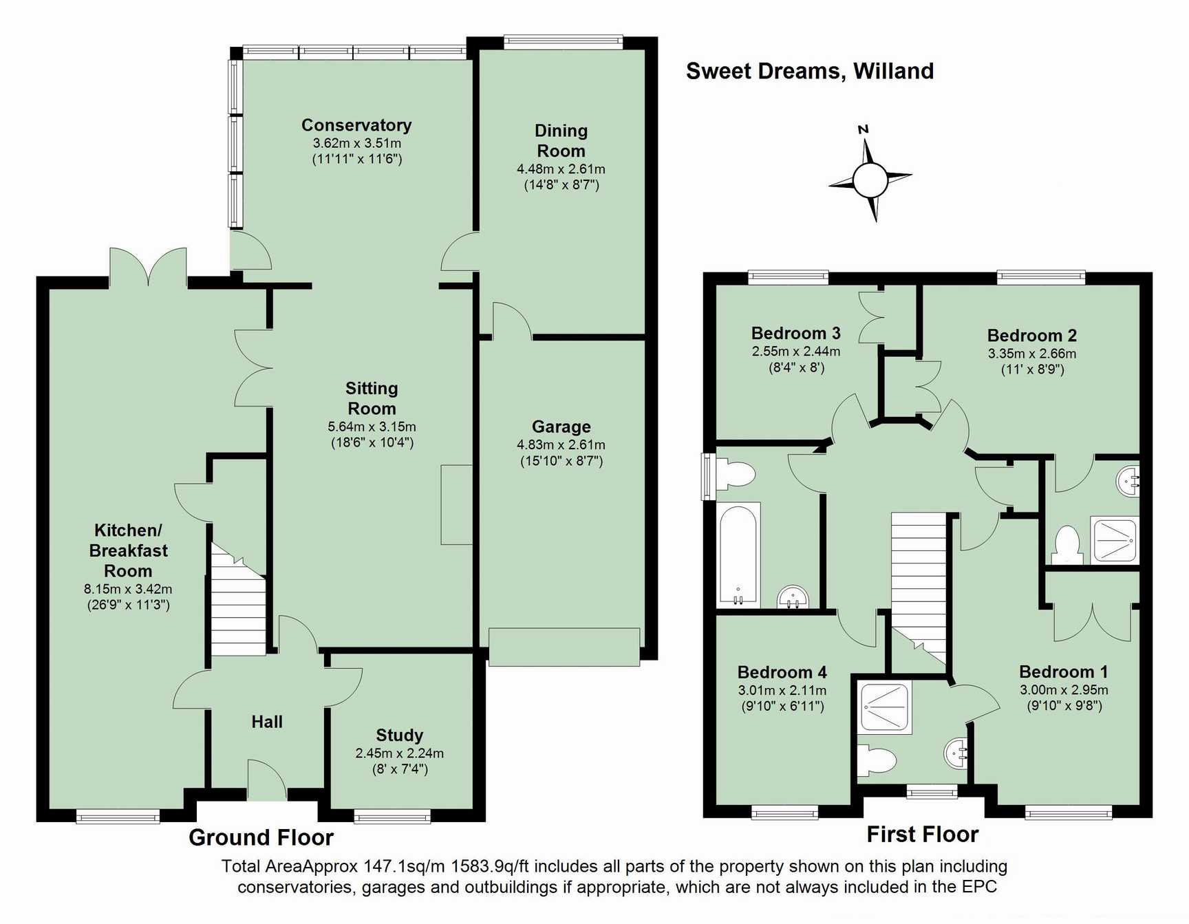 4 Bedrooms Detached house for sale in Gables Road, Willand, Cullompton EX15
