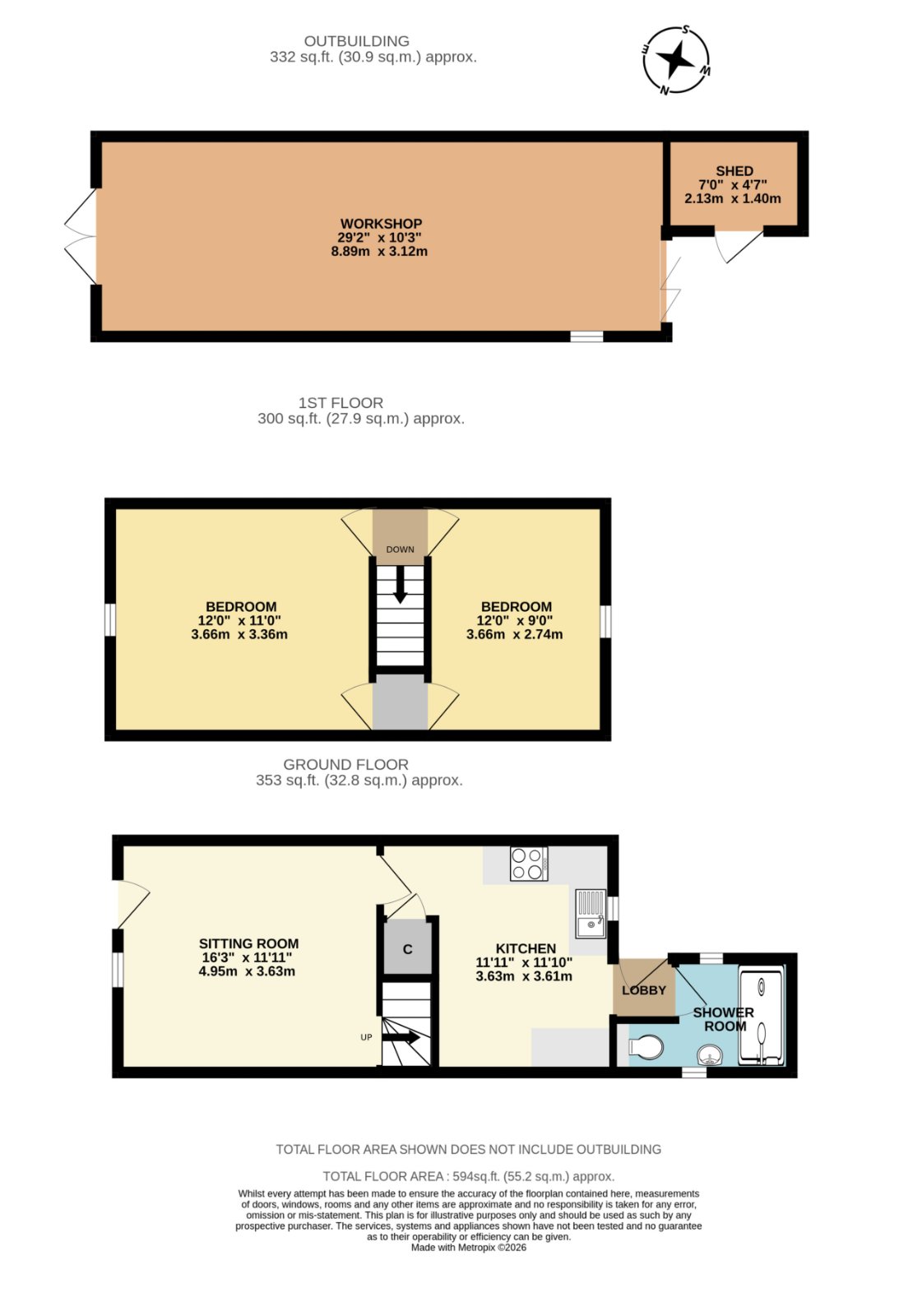 6, Dynevor Terrace, Fairford floorplan