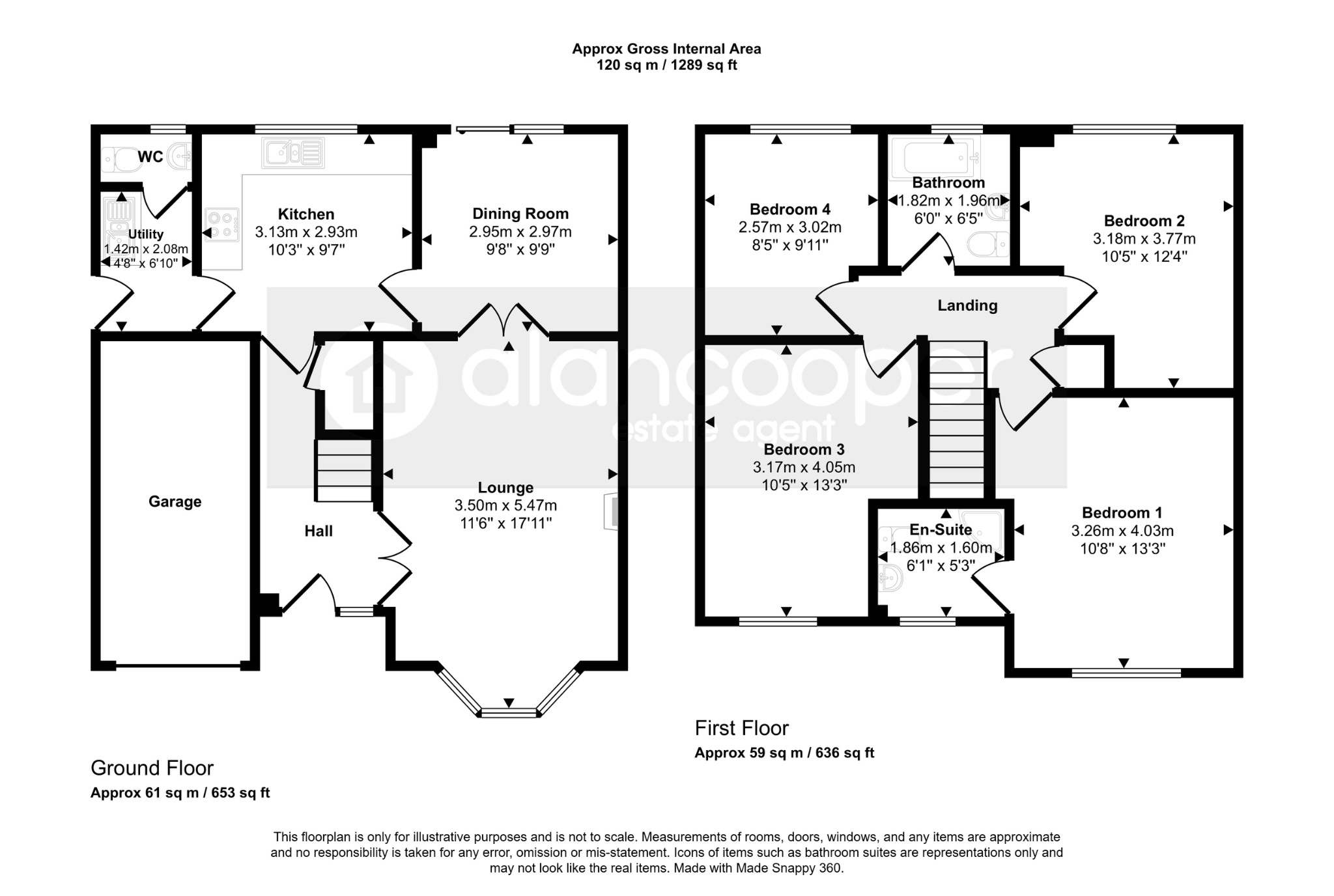 16 Abbotsbury Way, Nuneaton, Warwickshire floorplan