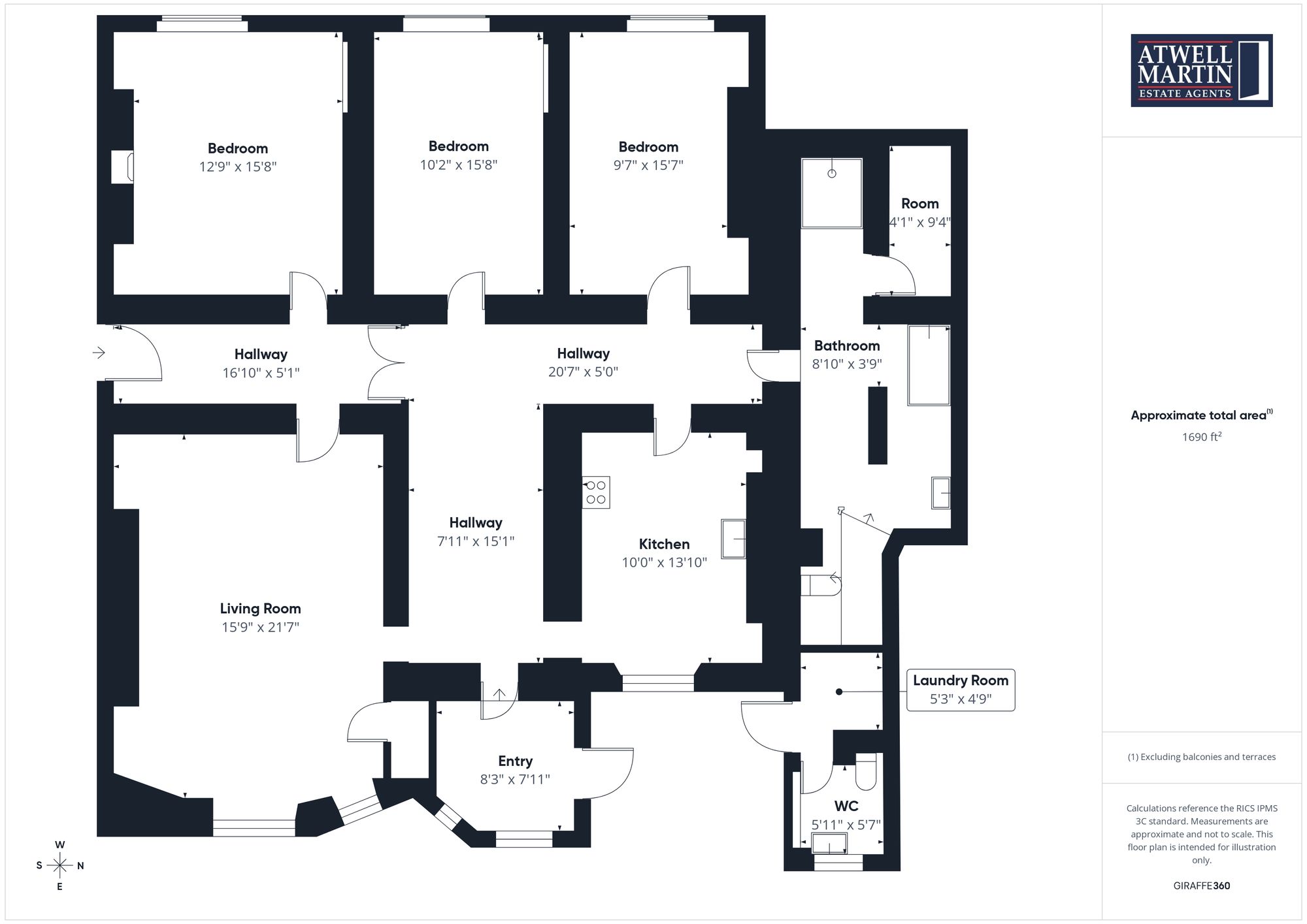 Flat 1, 4 Windsor Villas, Plymouth floorplan