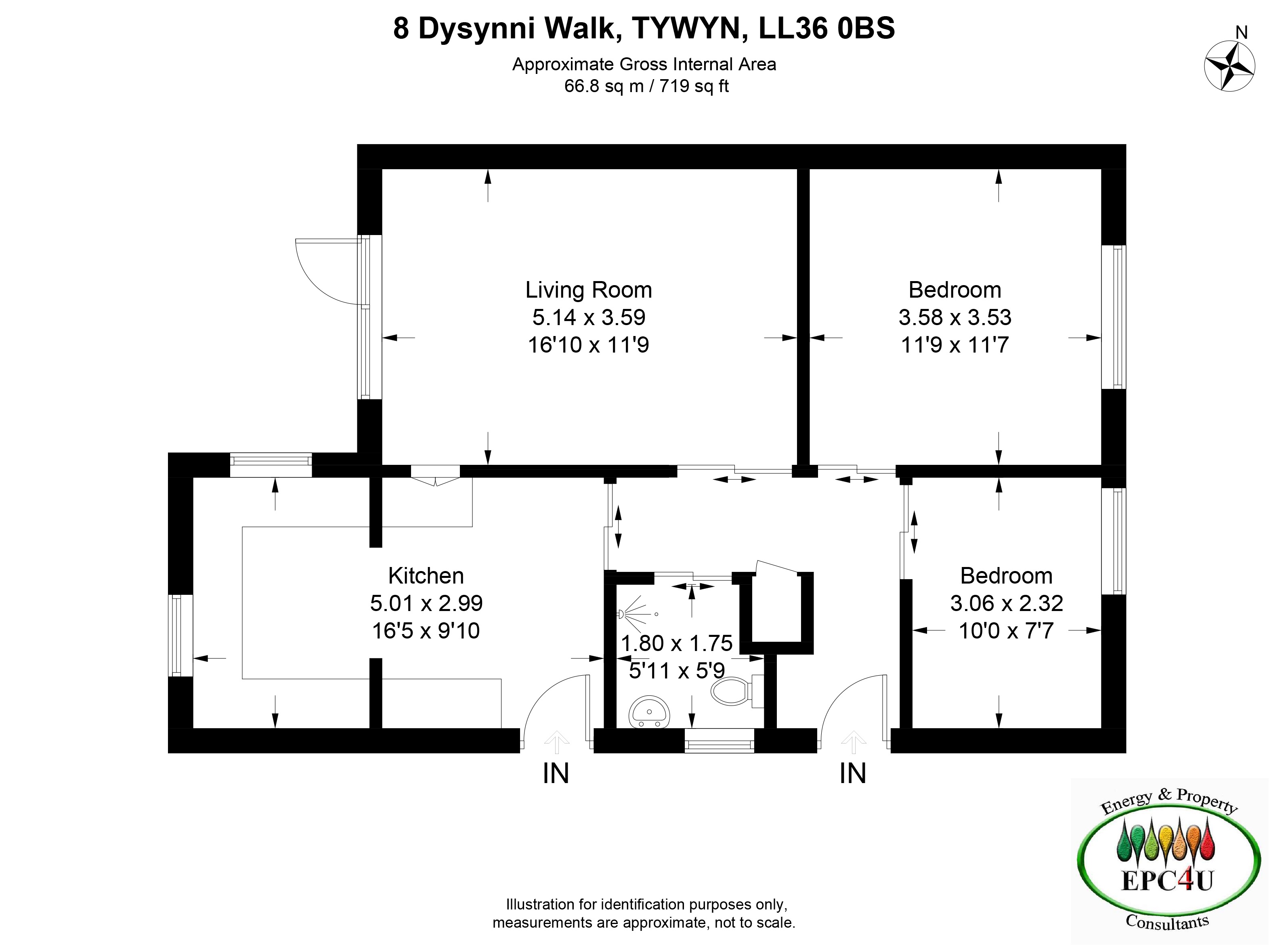 8 Dysynni Walk , Tywyn floorplan