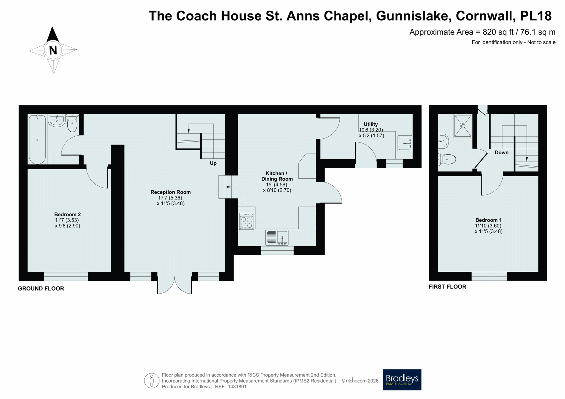 The Coach House,, St. Anns Chapel, Cornwall floorplan