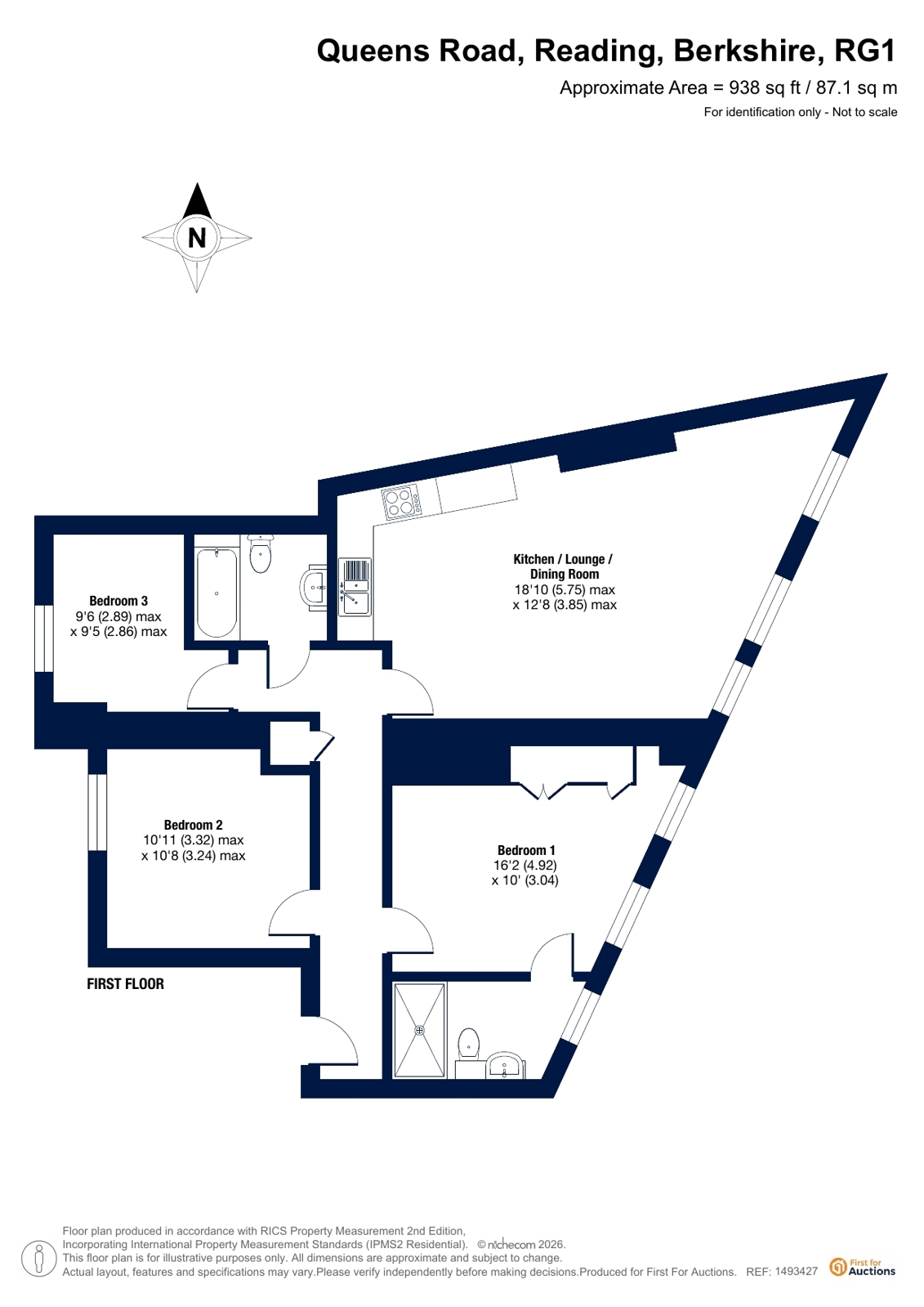 Flat 3, 24/46, Queens Road, Berkshire floorplan