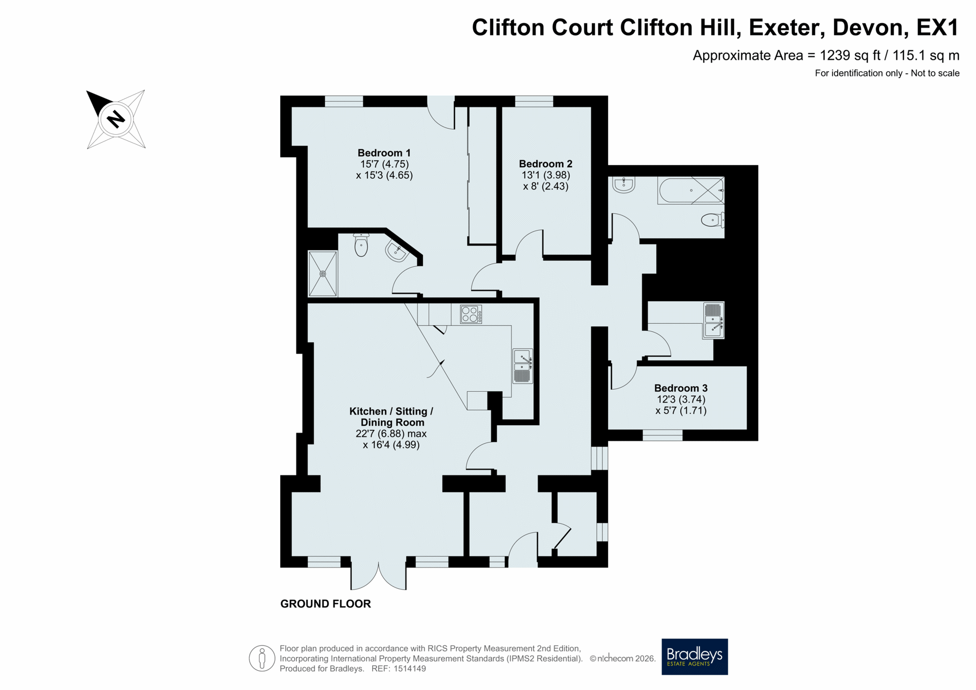 Clifton Hill, Devon floorplan
