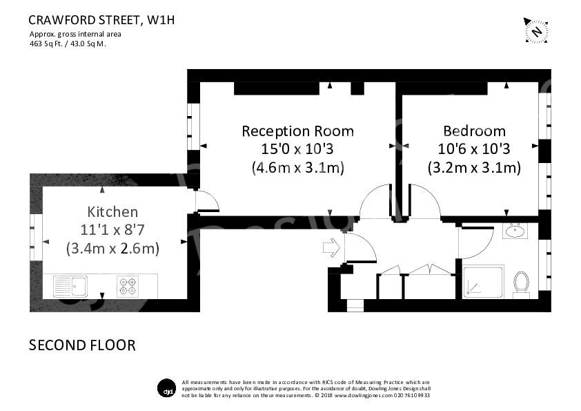 1 Bedrooms Flat to rent in Crawford Street, London W1H