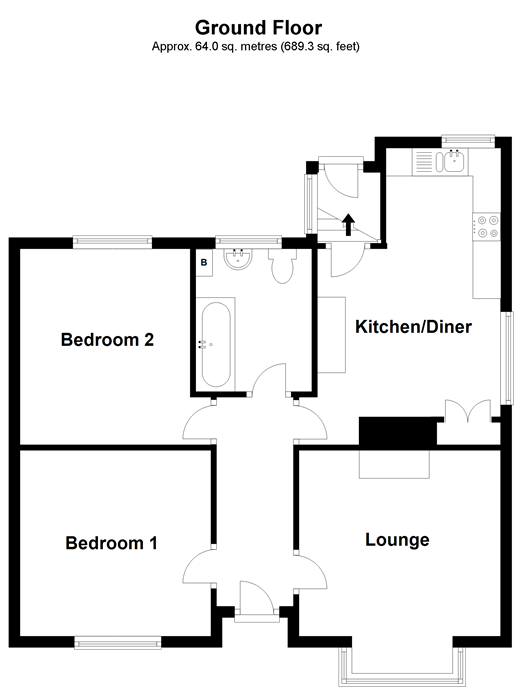 Farthingloe Road, Dover, Kent CT17, 2 bedroom detached bungalow for