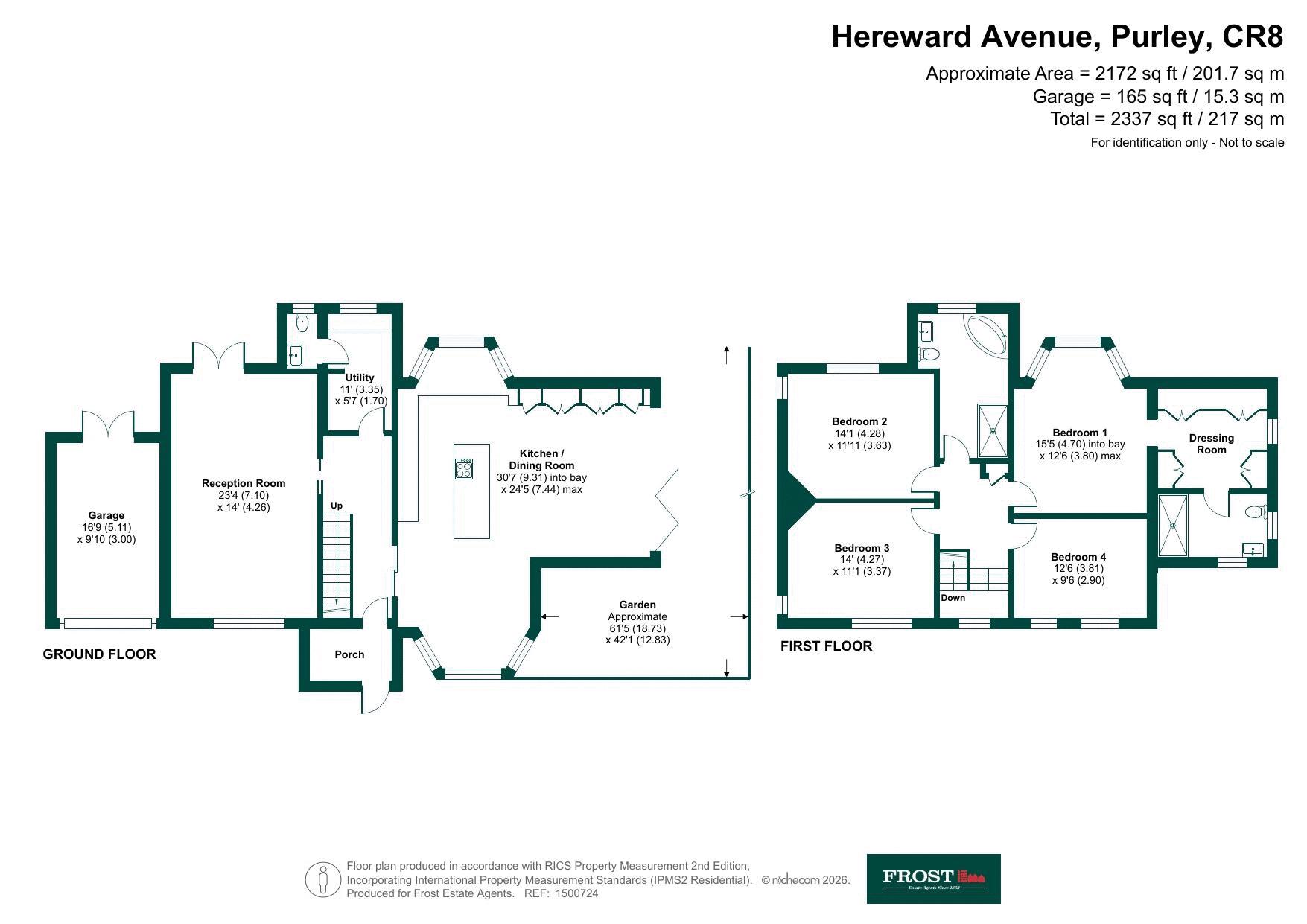 24, Hereward Avenue, Purley floorplan