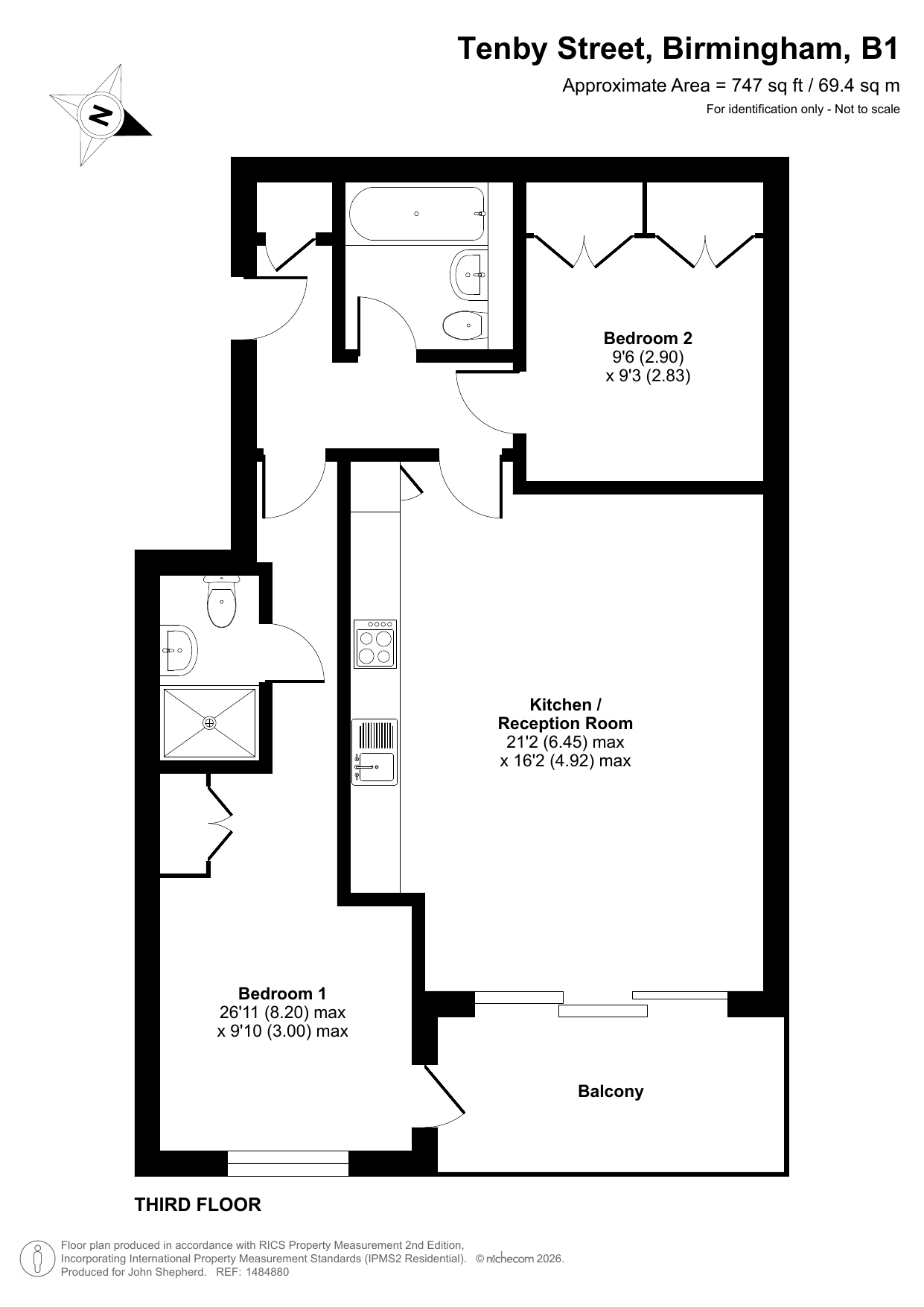 Apartment 59, Orb, 3, Tenby Street, West Midlands floorplan