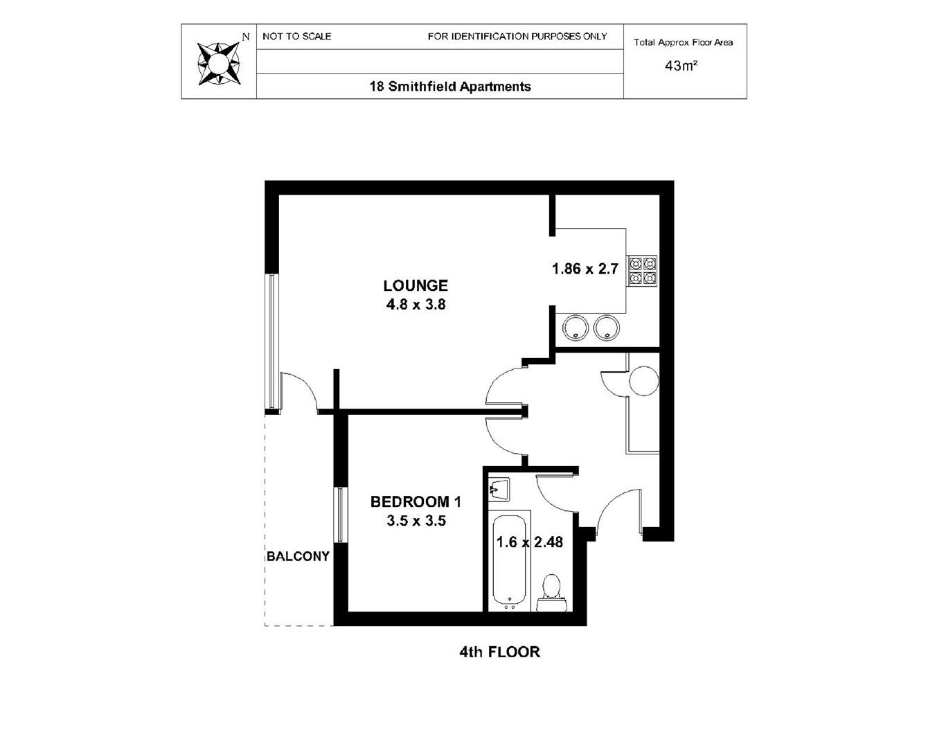 18, Smithfield Apartments, City Centre floorplan