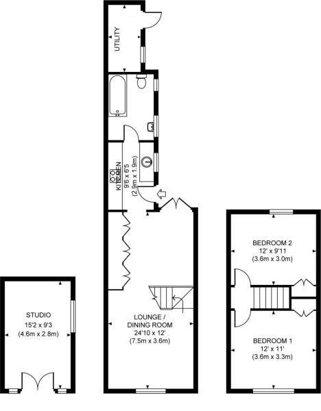 2 Bedrooms Semi-detached house to rent in Christmas Hill, Shalford, Guildford, Surrey GU4