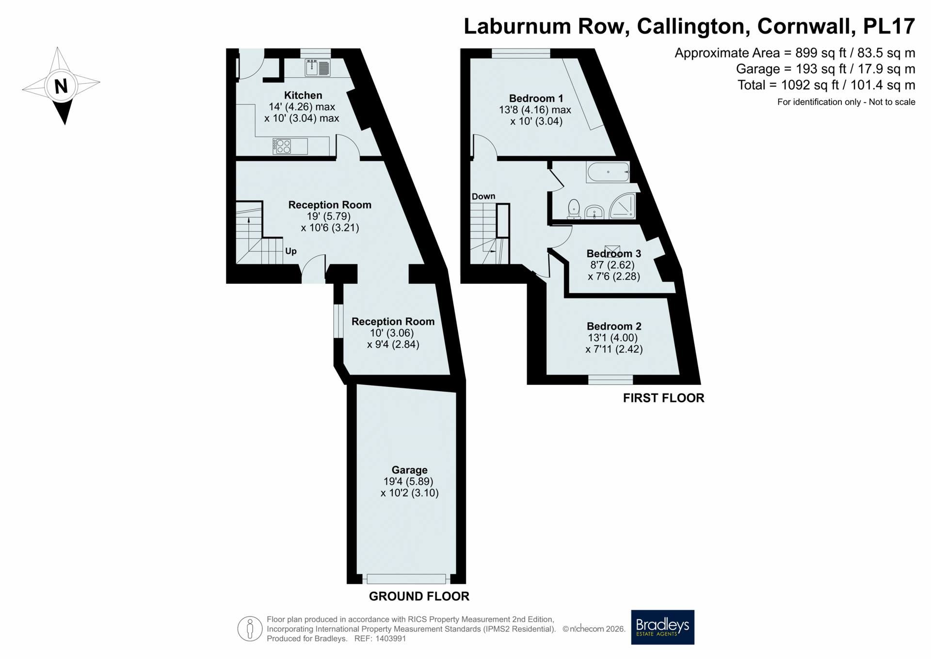 10, Laburnum Row, Cornwall floorplan