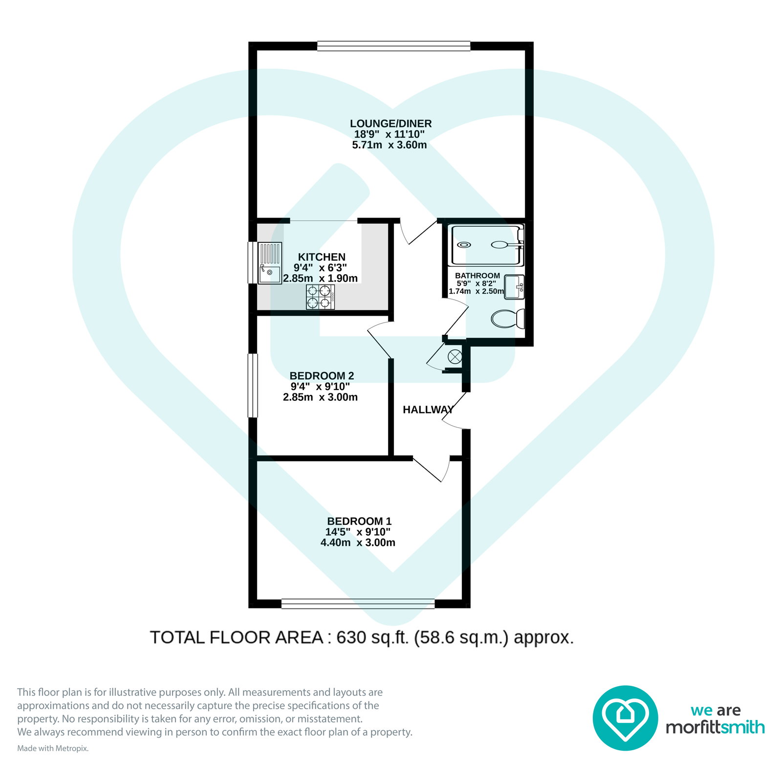 Apartment 3, 20, Moorbank Road, Sheffield floorplan