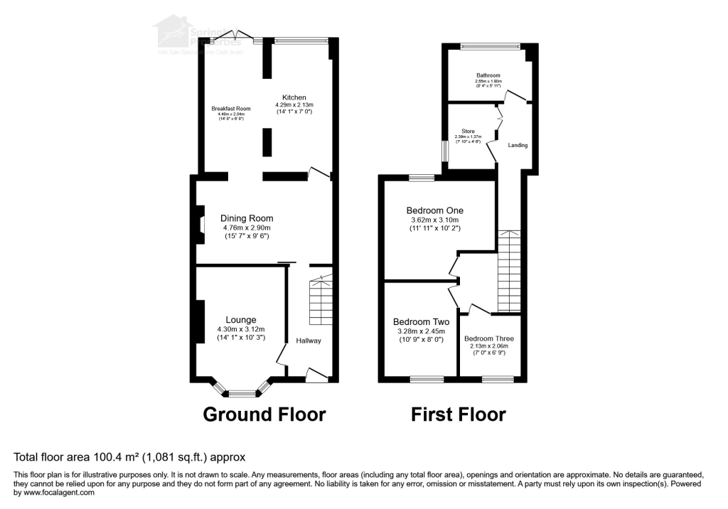 3, Rose Hill, Redruth floorplan