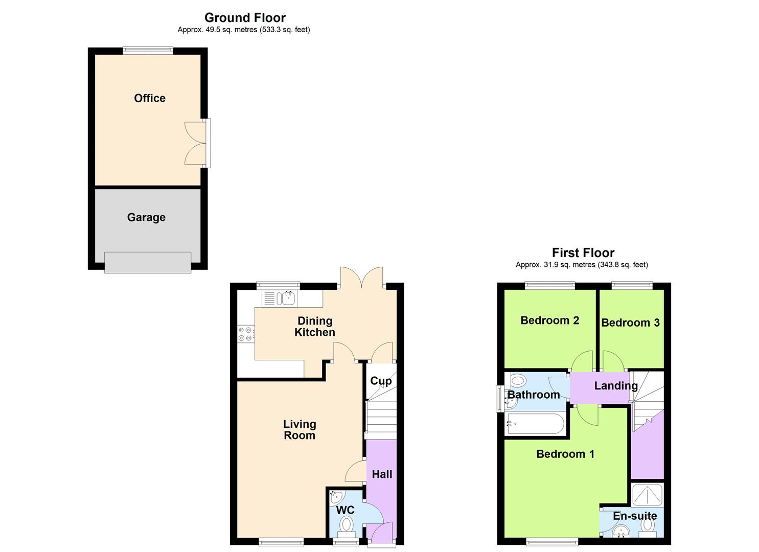 3 Bedrooms Semi-detached house for sale in Howden Close, Bagworth, Leicestershire LE67