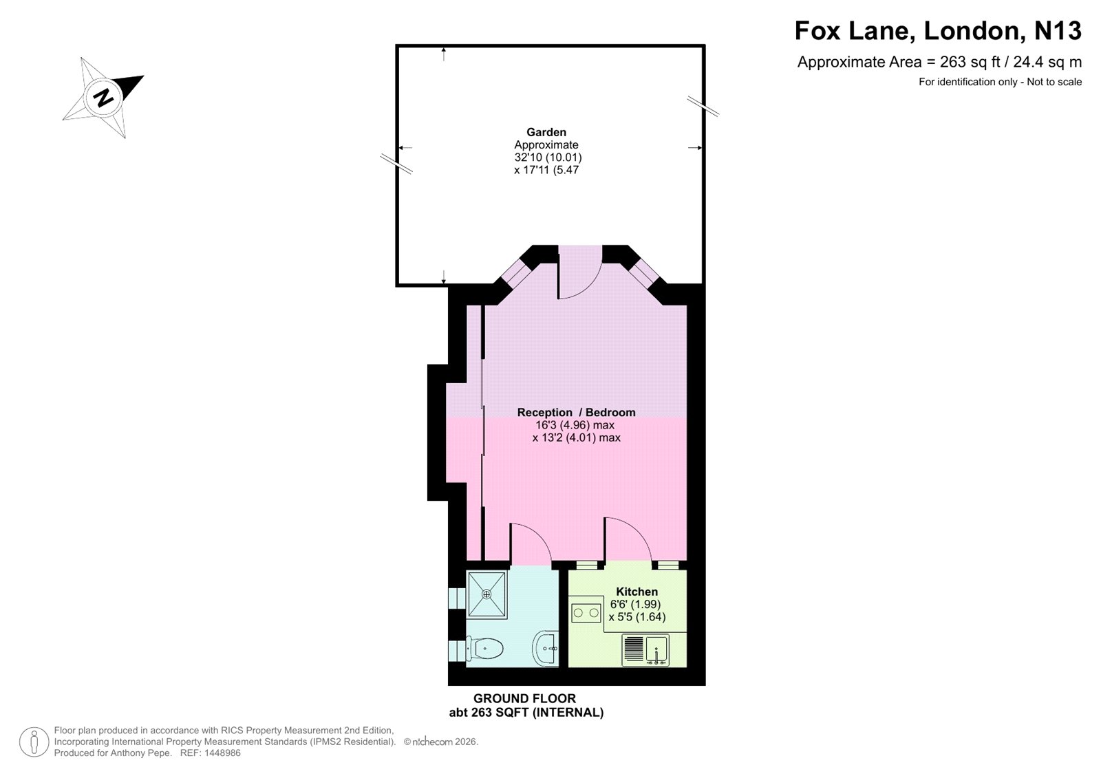Flat 3, 45, Fox Lane, London floorplan