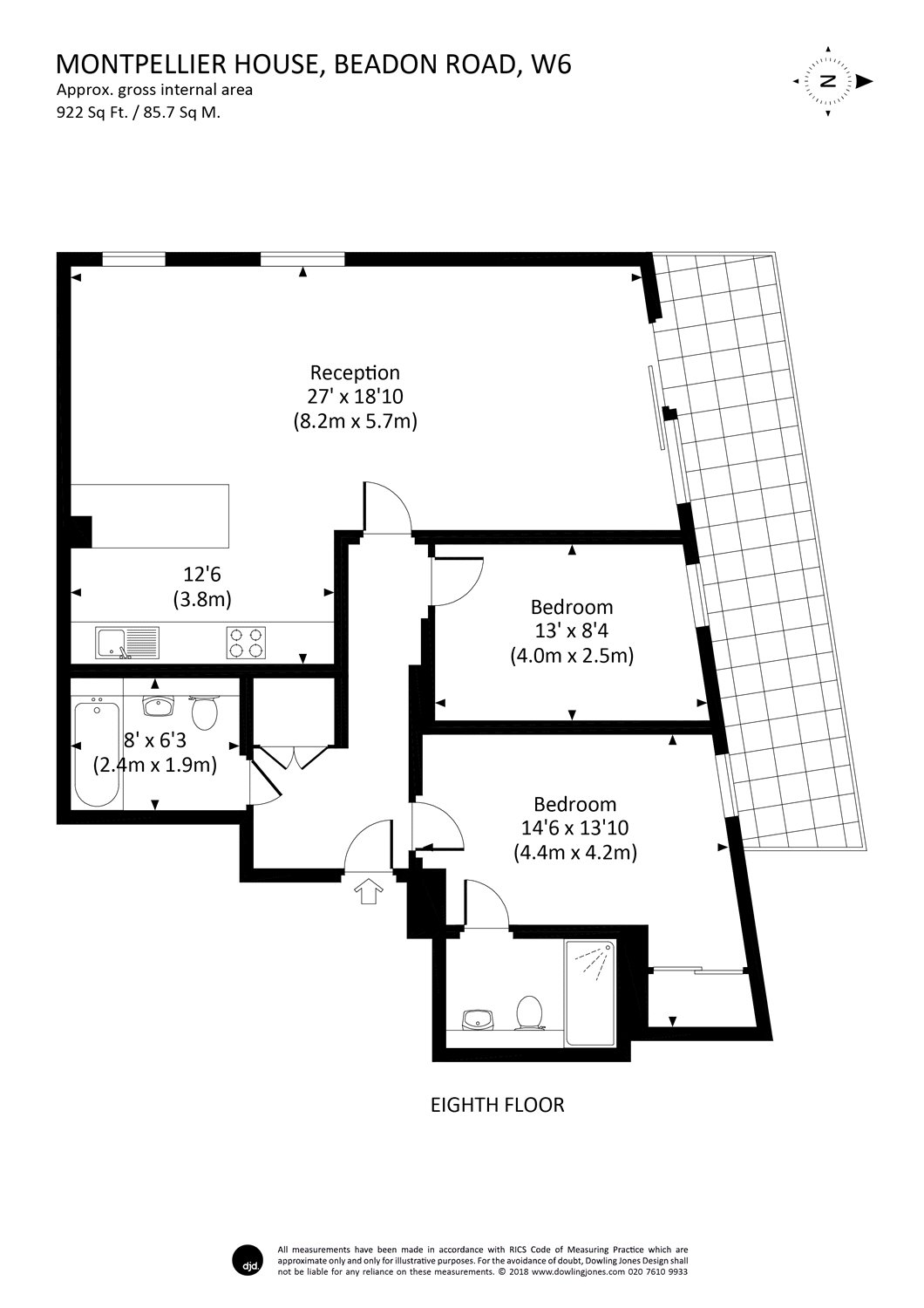 2 Bedrooms Flat to rent in Montpellier House, 17 Glenthorne Road, Hammersmith, London W6